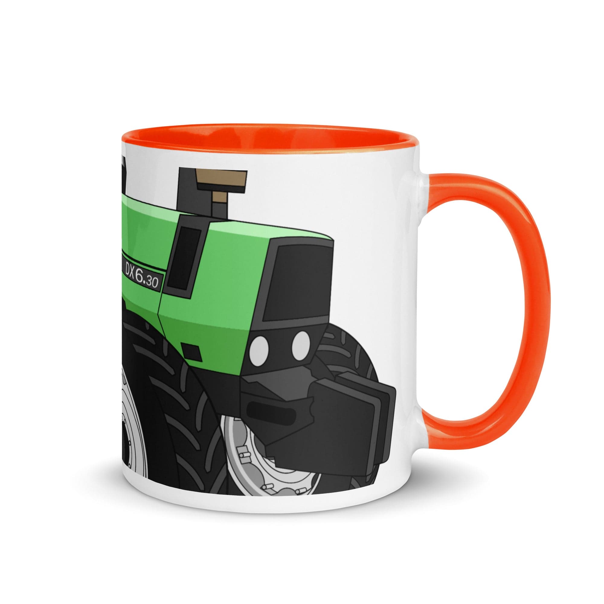 The Tractors Mugs Store Orange Deutz Fahr DX 6.30 2.0 Mug with Color Inside Quality Farmers Merch