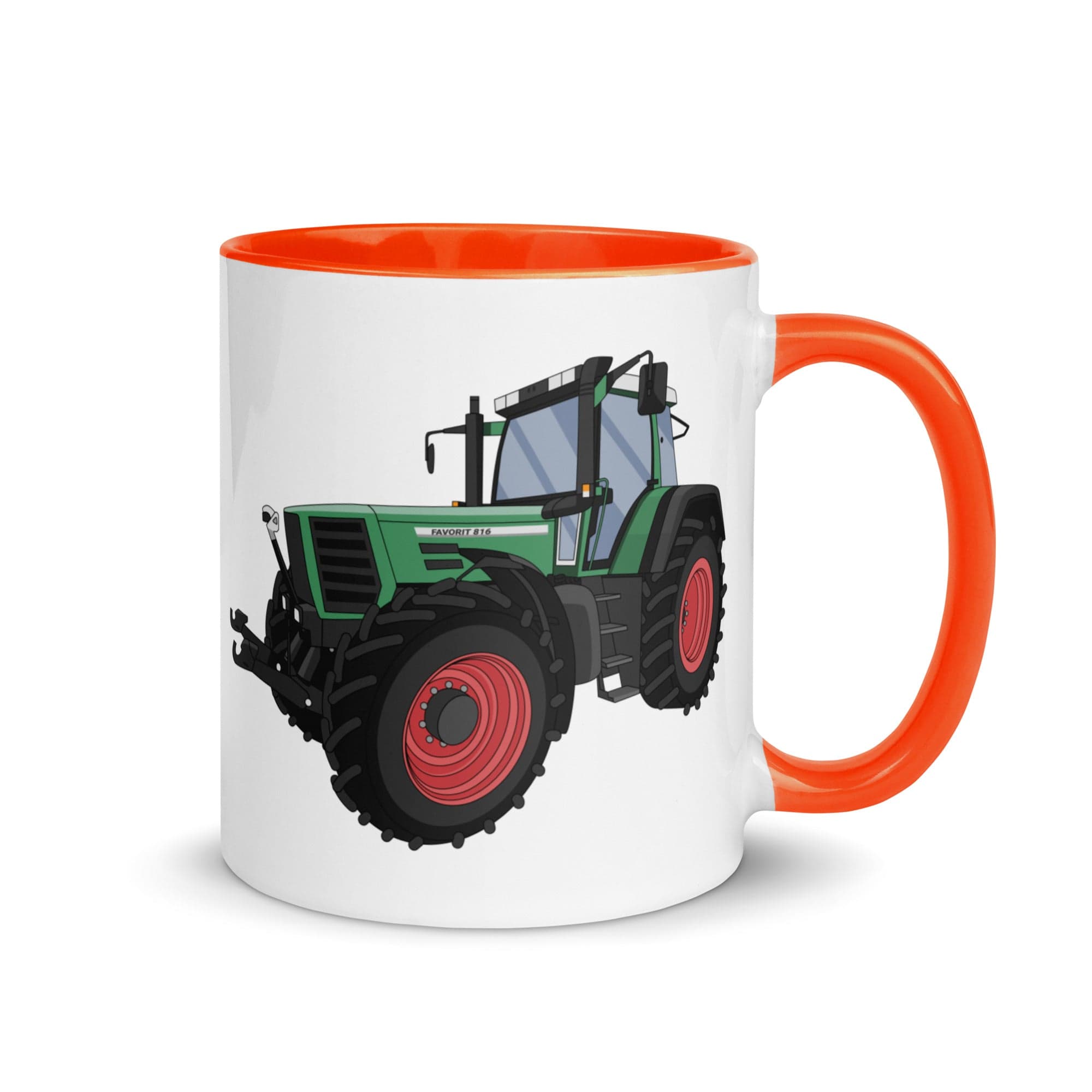 The Tractors Mugs Store Orange Fendt Favorit 816 | Mug with Color Inside Quality Farmers Merch