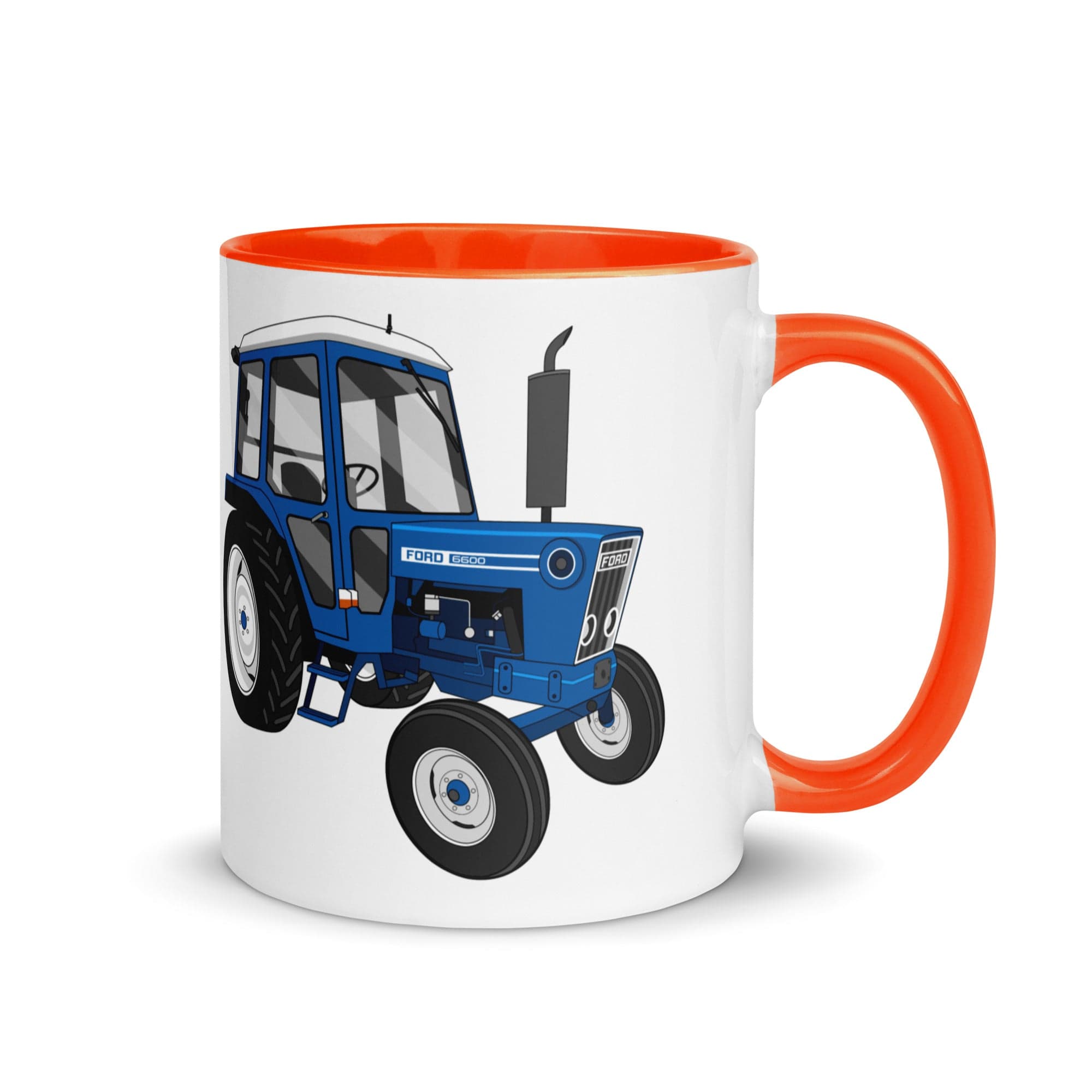 The Tractors Mugs Store Orange Ford 6600 Mug with Color Inside Quality Farmers Merch