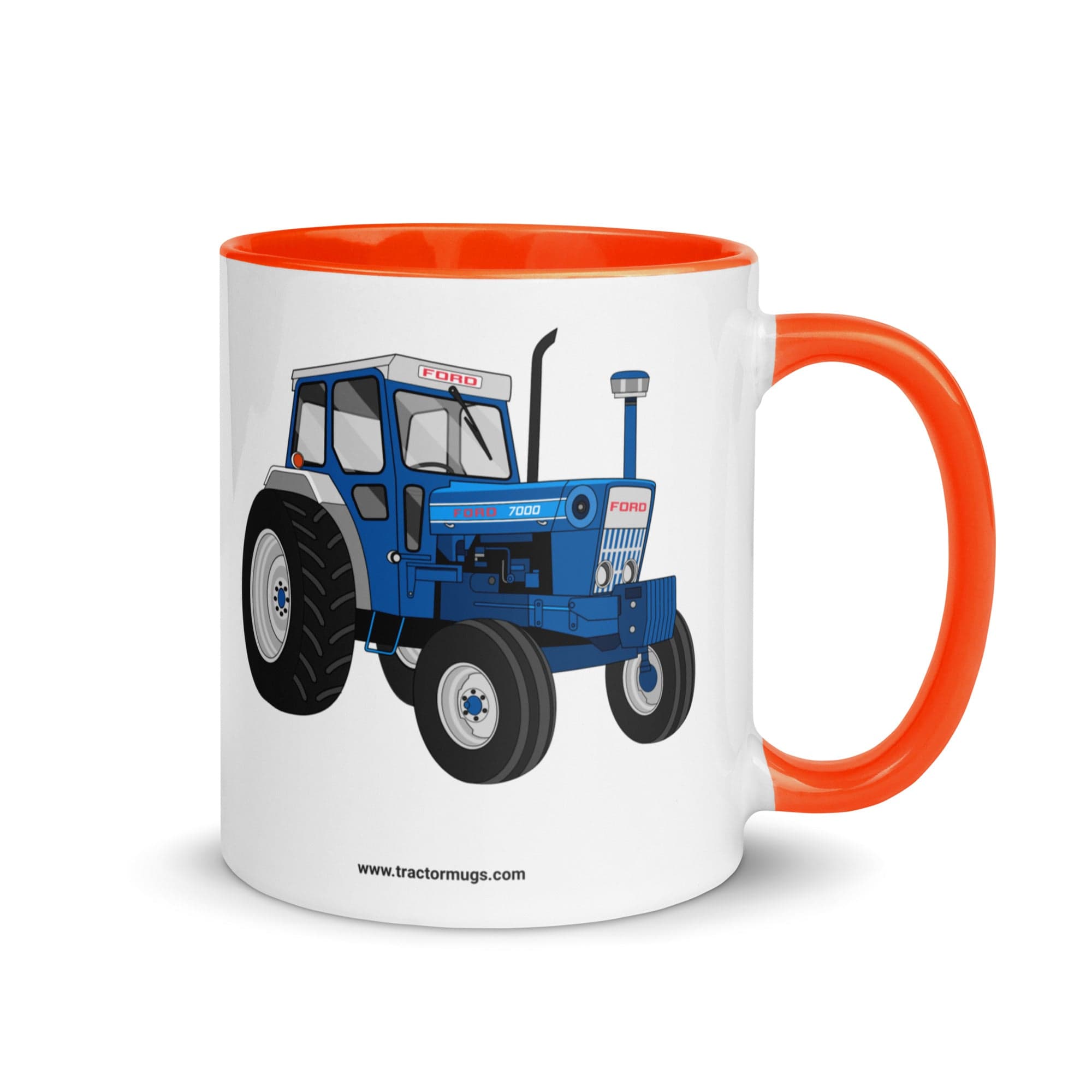 The Tractors Mugs Store Orange Ford 7000 | Mug with Color Inside Quality Farmers Merch