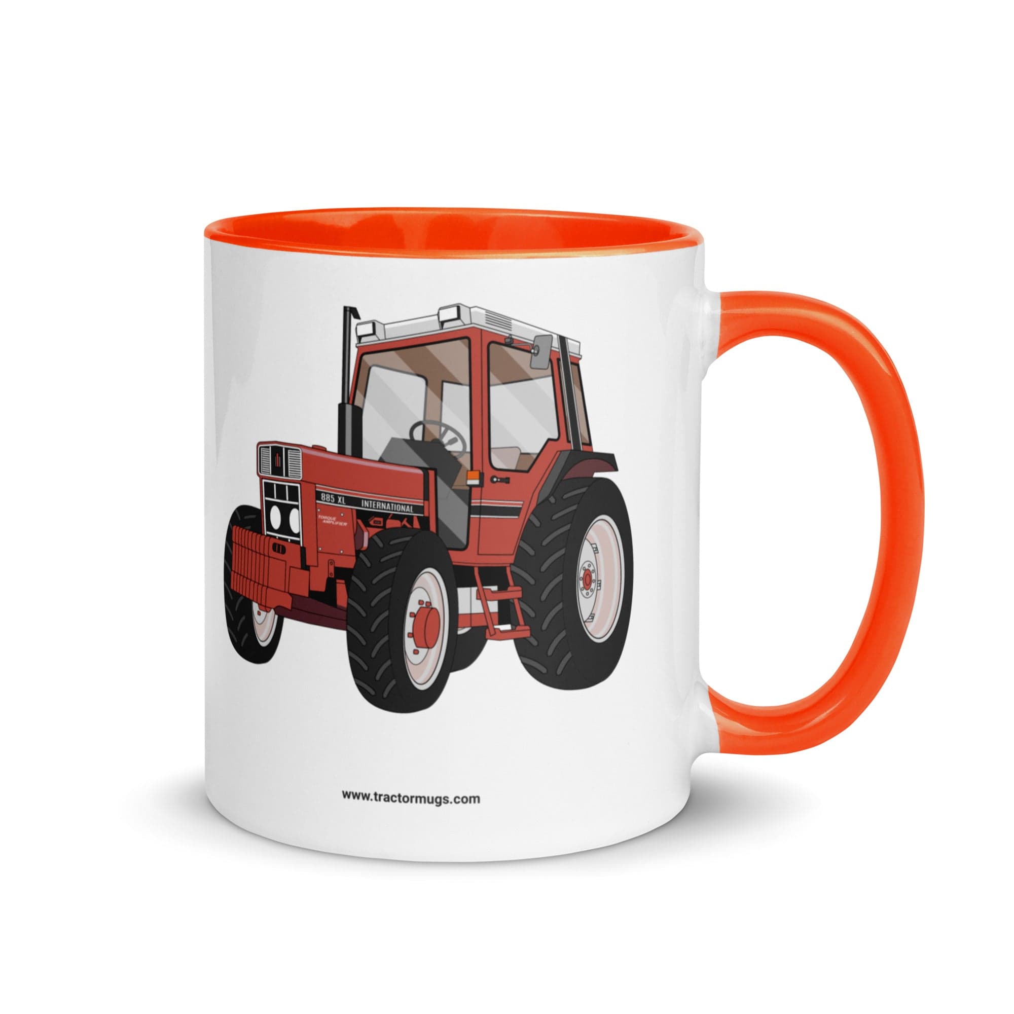 The Tractors Mugs Store Orange International 885 XL 4WD | Mug with Color Inside Quality Farmers Merch
