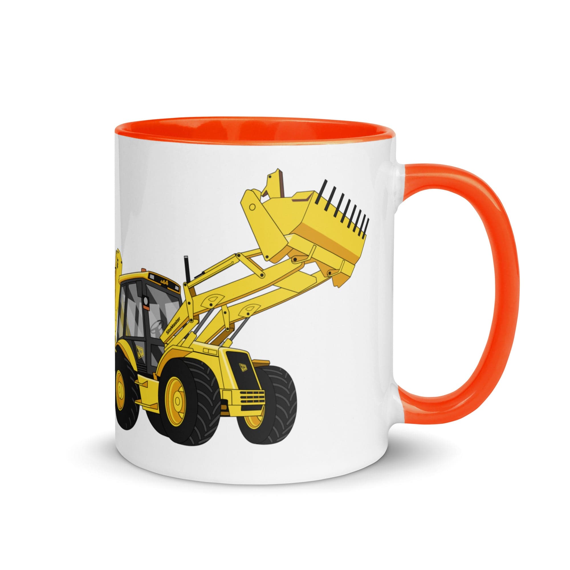 The Tractors Mugs Store Orange JCB 4CX Project 8 | Mug with Color Inside Quality Farmers Merch