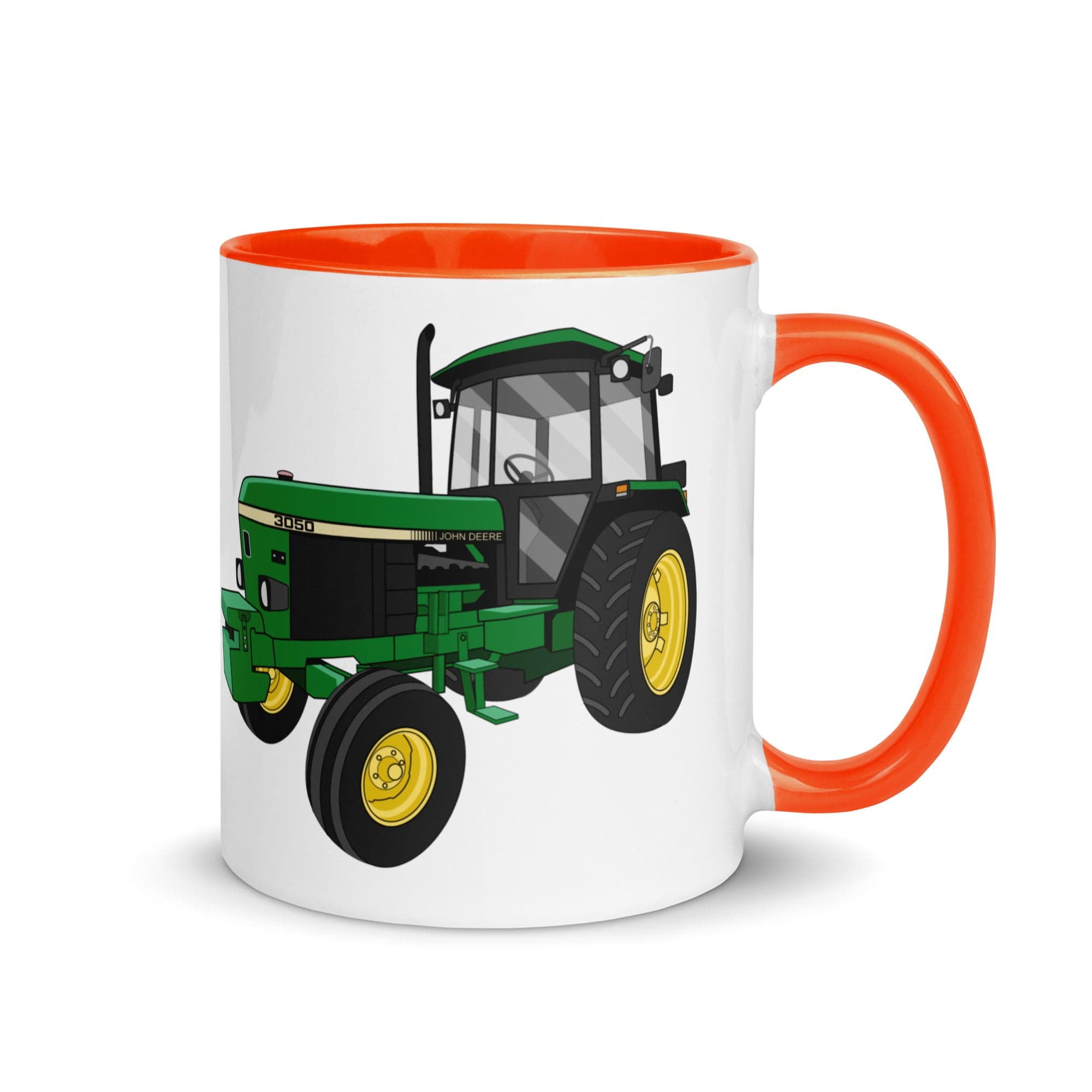 The Tractors Mugs Store Orange John Deere 3050 2WD Mug with Color Inside Quality Farmers Merch