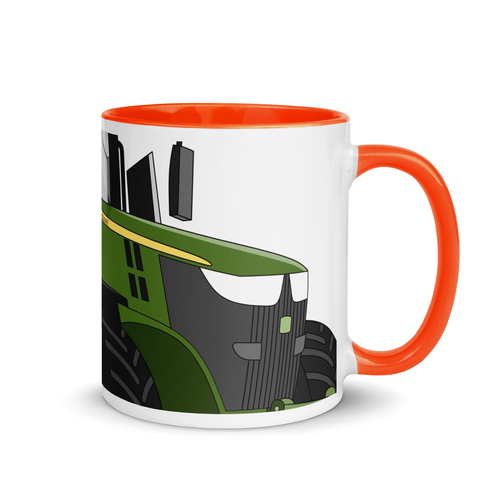 The Tractors Mugs Store Orange John Deere 7310 R 2.0 Mug with Color Inside Quality Farmers Merch