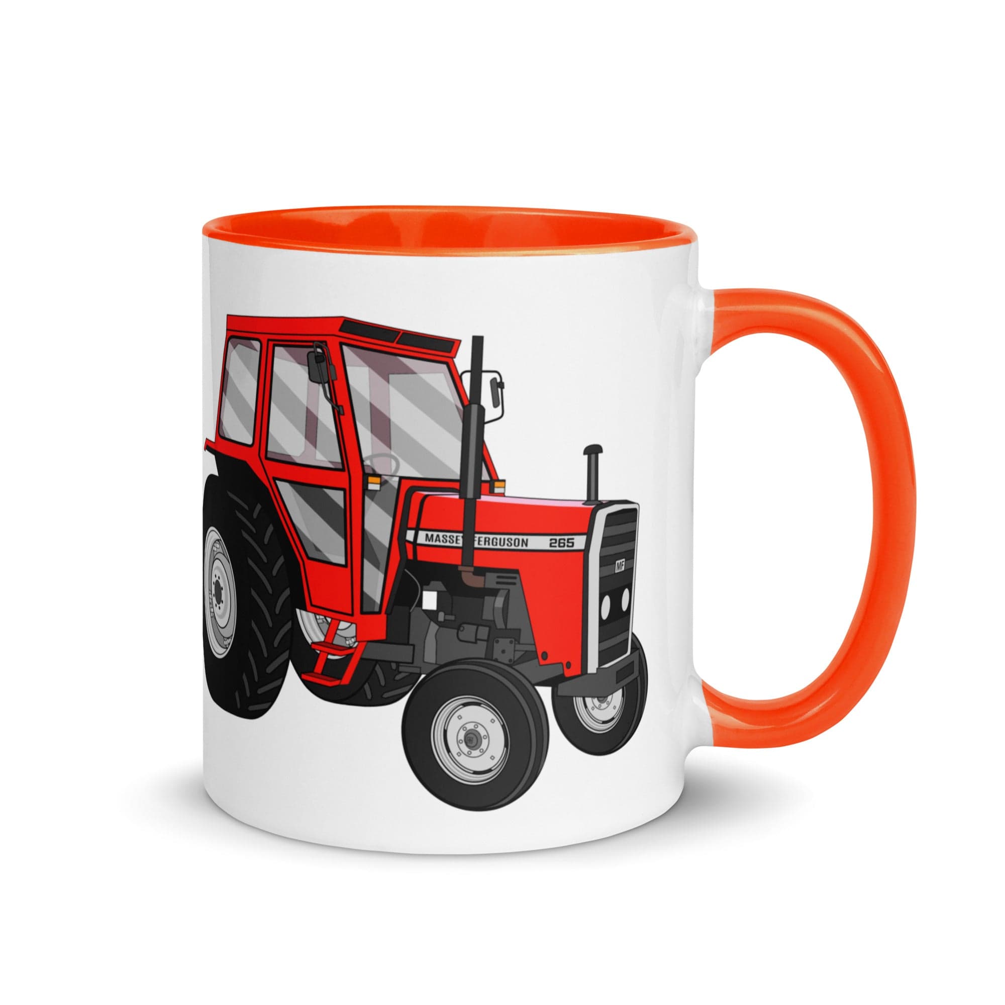 The Tractors Mugs Store Orange Massey Ferguson 265 Mug with Color Inside Quality Farmers Merch