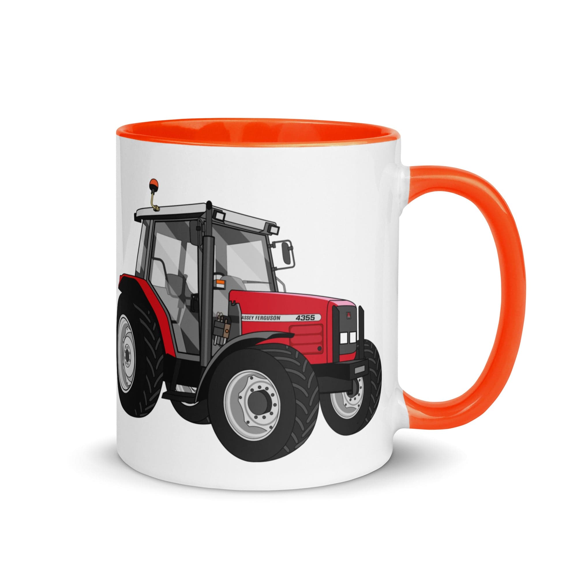 The Tractors Mugs Store Orange Massey Ferguson 4355 Mug with Color Inside Quality Farmers Merch
