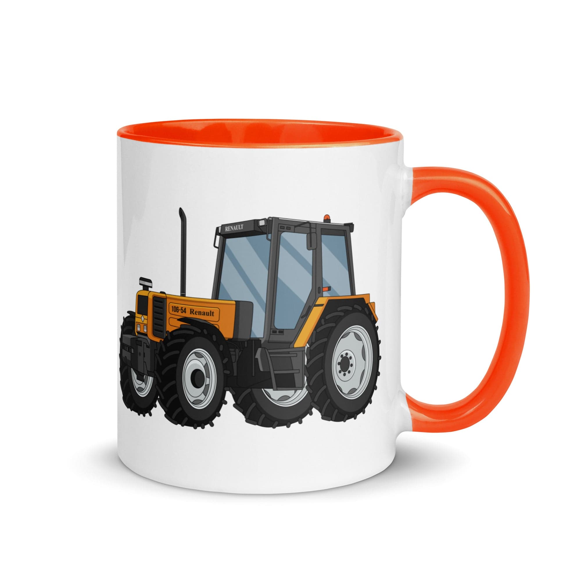 The Tractors Mugs Store Orange Renault 106 54 Mug with Color Inside Quality Farmers Merch