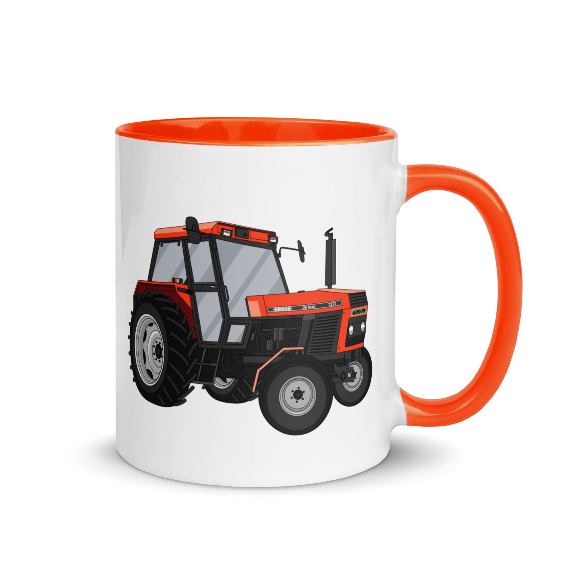 The Tractors Mugs Store Orange Ursus 1222 Mug with Color Inside Quality Farmers Merch