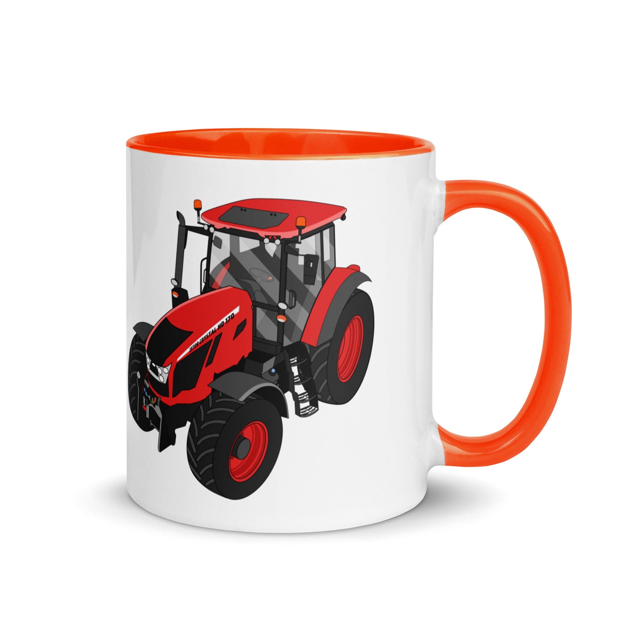The Tractors Mugs Store Orange Zetor Crystal HD 170 Mug with Color Inside Quality Farmers Merch