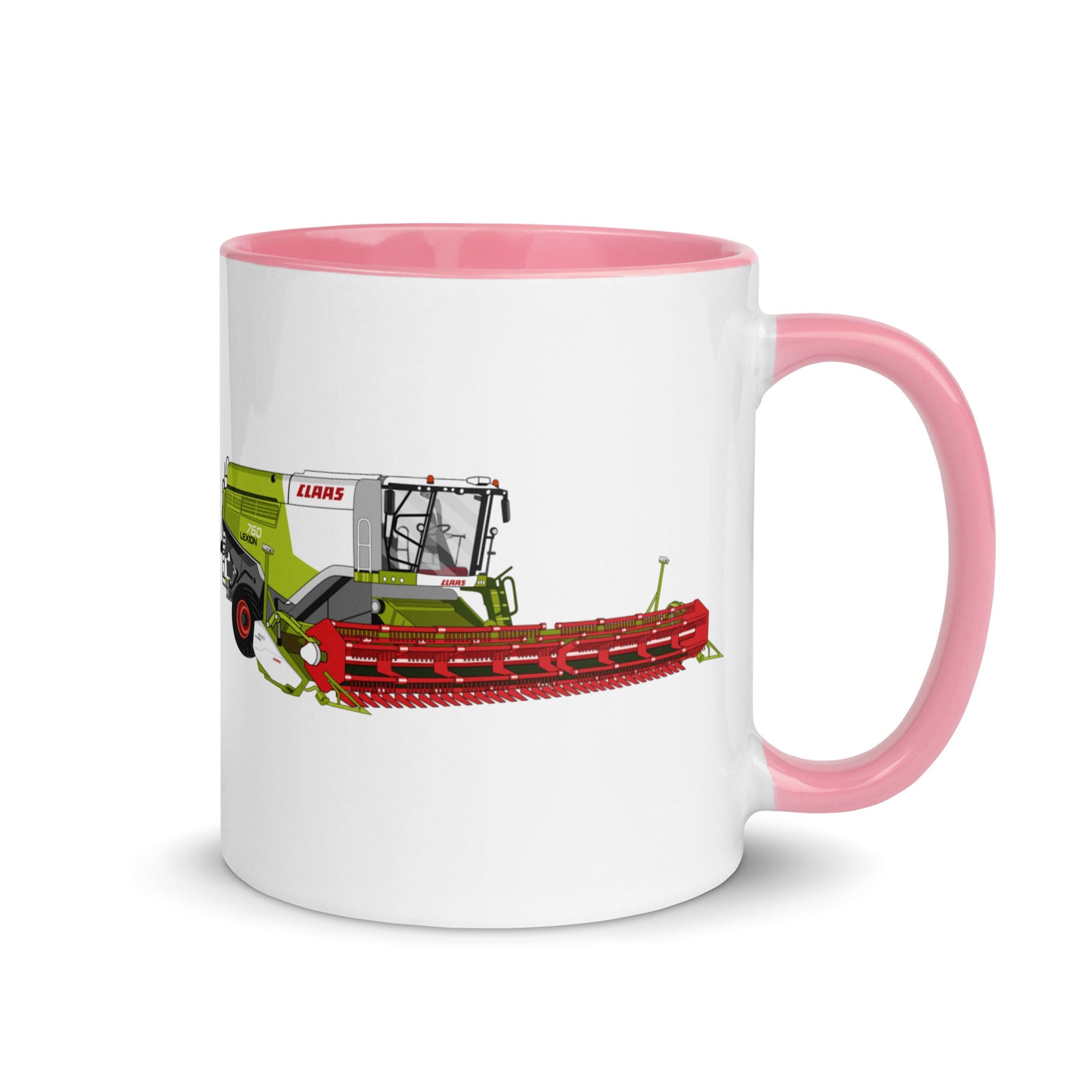 The Tractors Mugs Store Pink Class Lexion 760 TT Mug with Color Inside Quality Farmers Merch