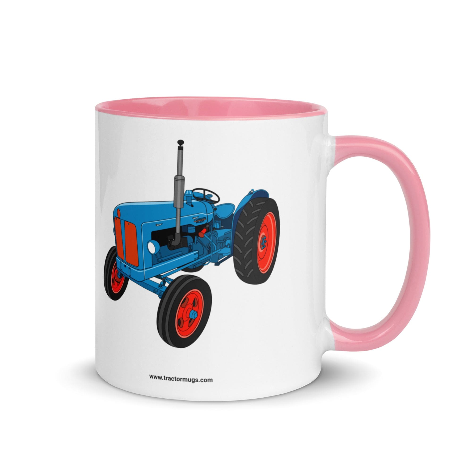 The Tractors Mugs Store Pink Fordson Super Dexta | Mug with Color Inside Quality Farmers Merch