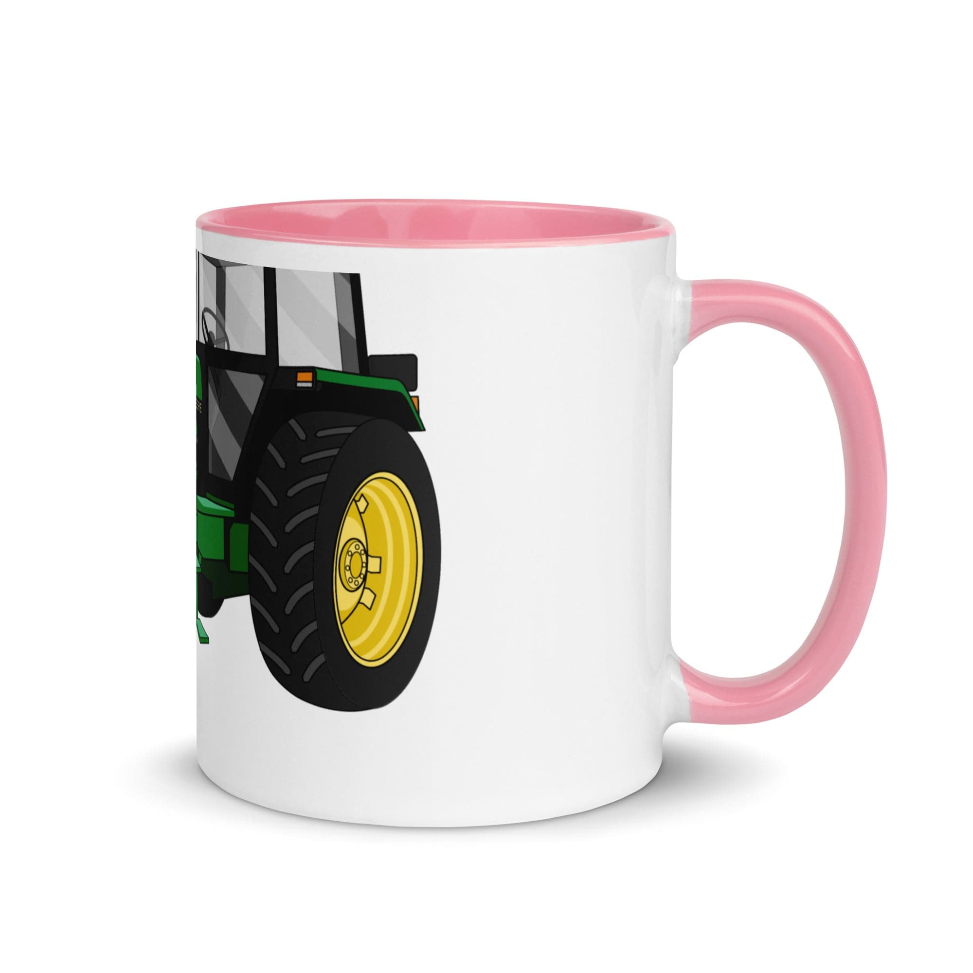 The Tractors Mugs Store Pink John Deere 3050 2WD 2.0 Mug with Color Inside Quality Farmers Merch