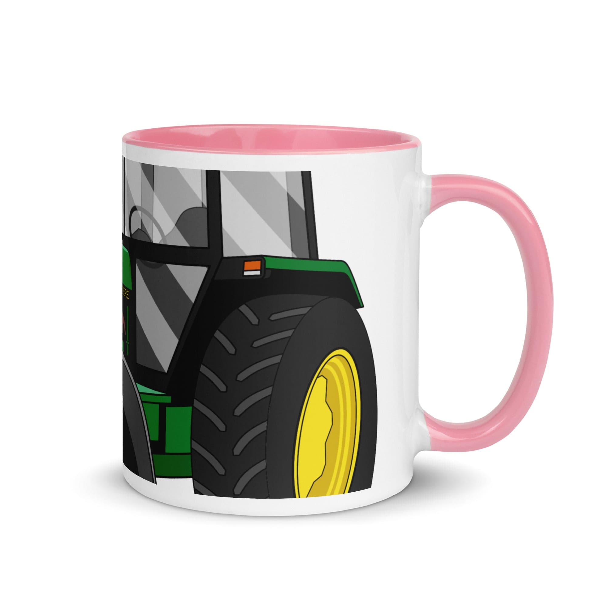 The Tractors Mugs Store Pink John Deere 3350 4WD 2.0 Mug with Color Inside Quality Farmers Merch