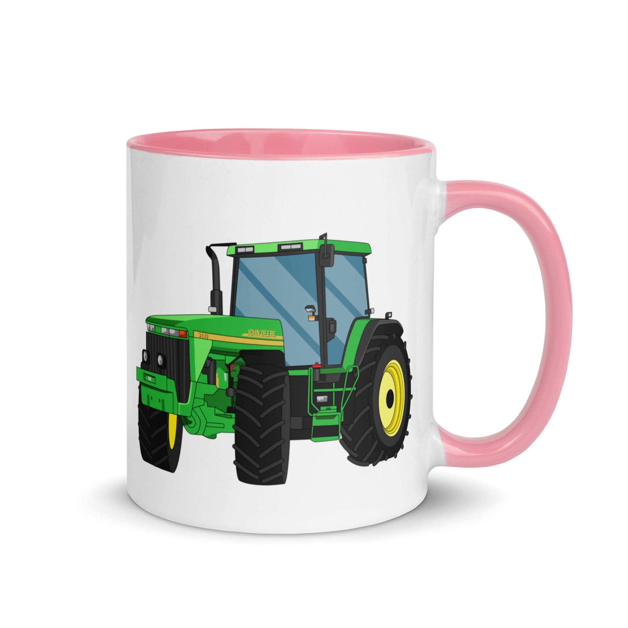 The Tractors Mugs Store Pink John Deere 3410 Mug with Color Inside Quality Farmers Merch