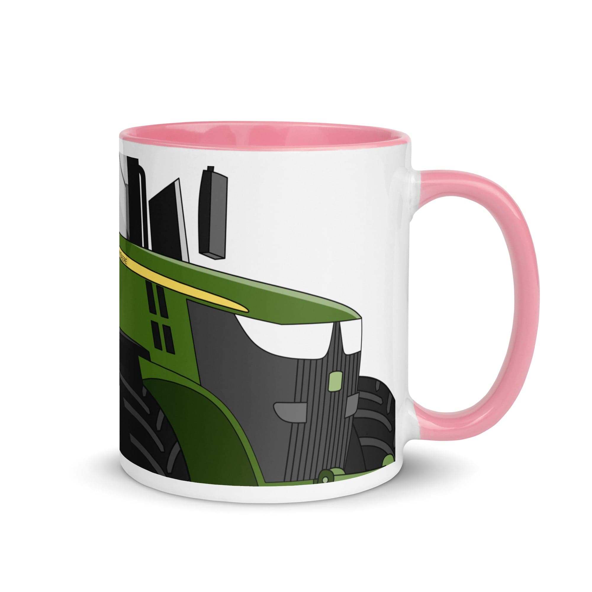 The Tractors Mugs Store Pink John Deere 7310 R 2.0 Mug with Color Inside Quality Farmers Merch