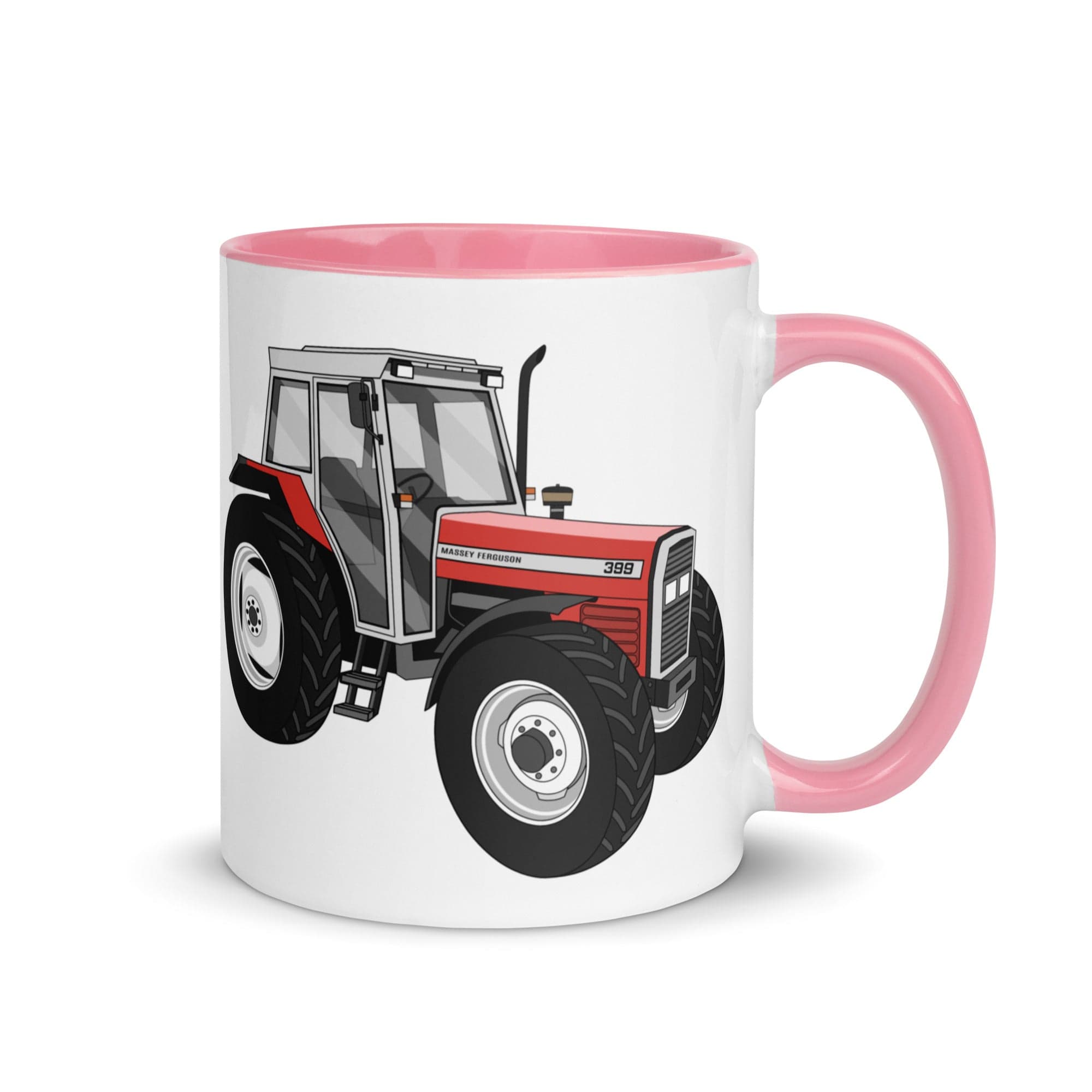 The Tractors Mugs Store Pink Massey Ferguson 399 Mug with Color Inside Quality Farmers Merch