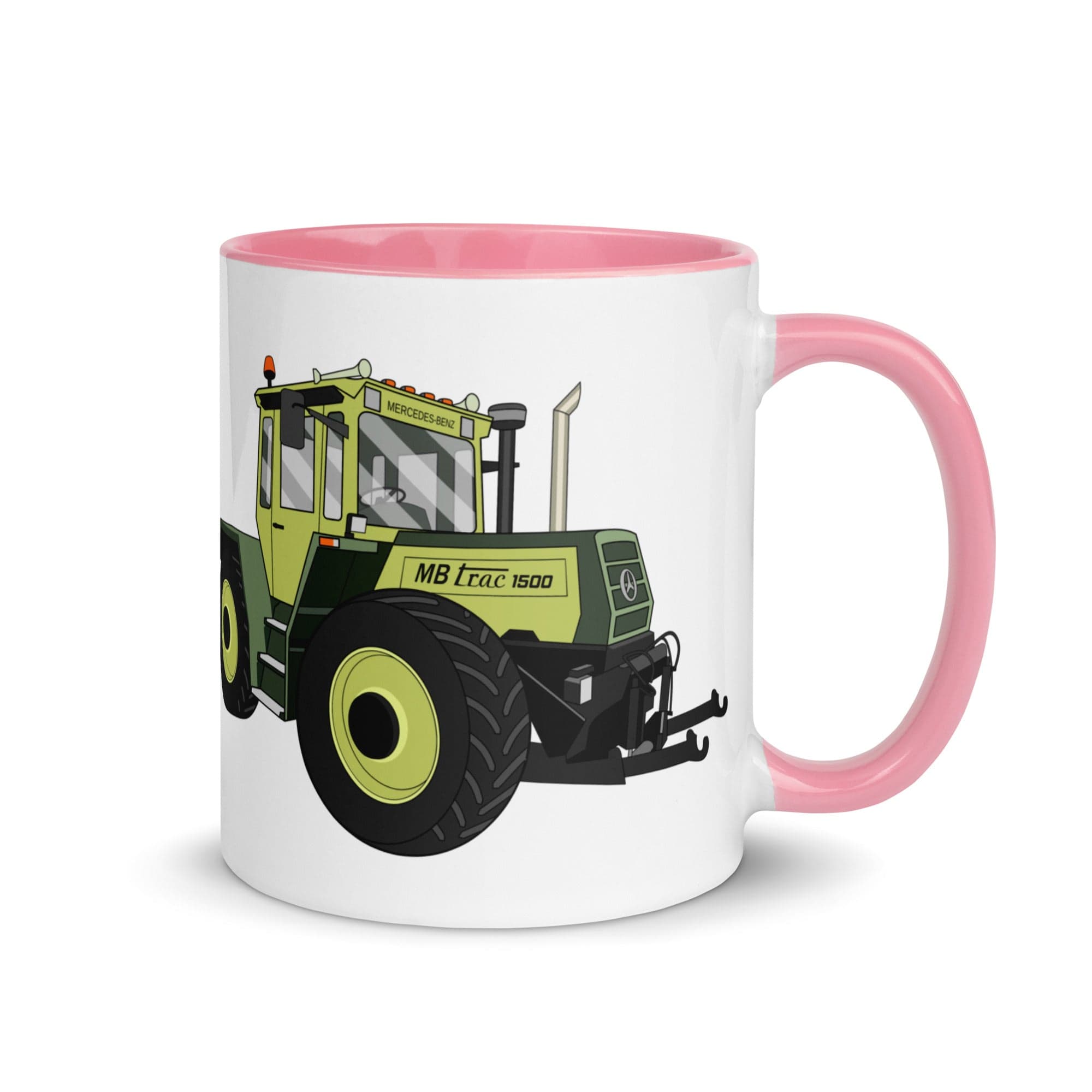 The Tractors Mugs Store Pink MB Trac 1500 Mug with Color Inside Quality Farmers Merch