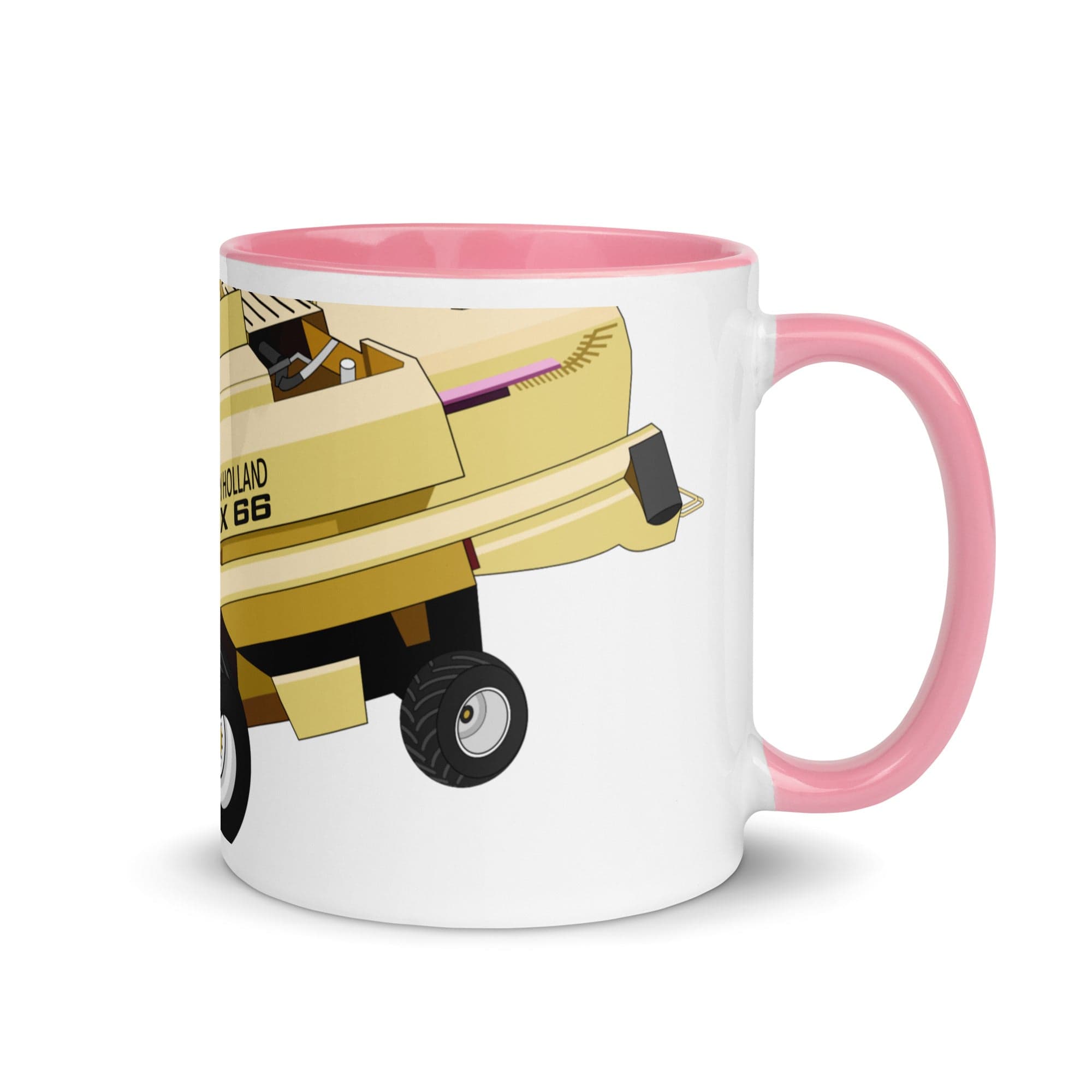 The Tractors Mugs Store Pink New Holland TX 66 Combine Harvester 2.0 Mug with Color Inside Quality Farmers Merch