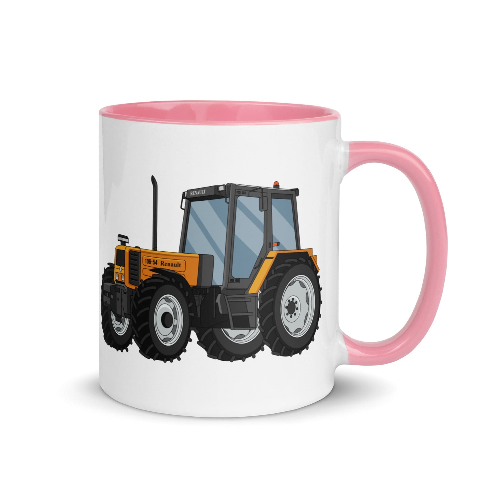 The Tractors Mugs Store Pink Renault 106 54 Mug with Color Inside Quality Farmers Merch