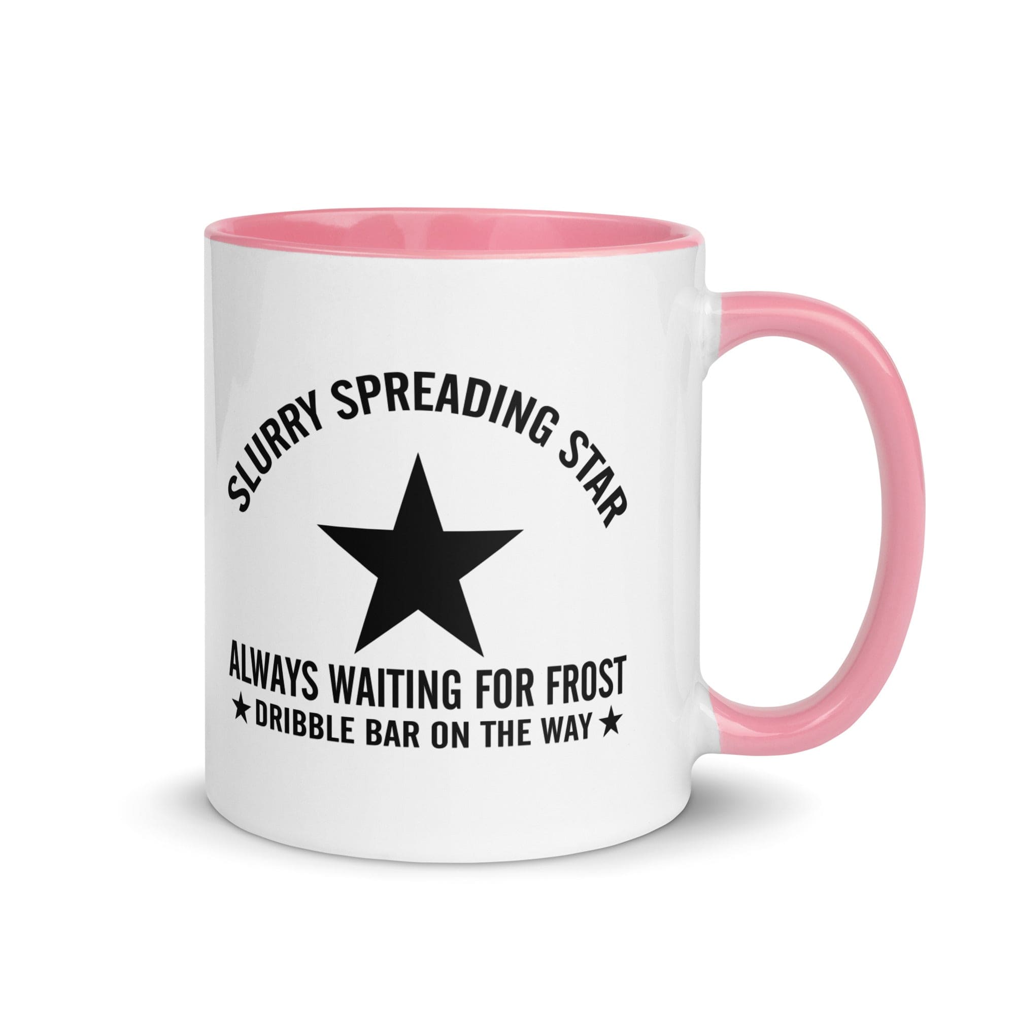 The Tractors Mugs Store Pink Slurry Star Mug with Color Inside Quality Farmers Merch