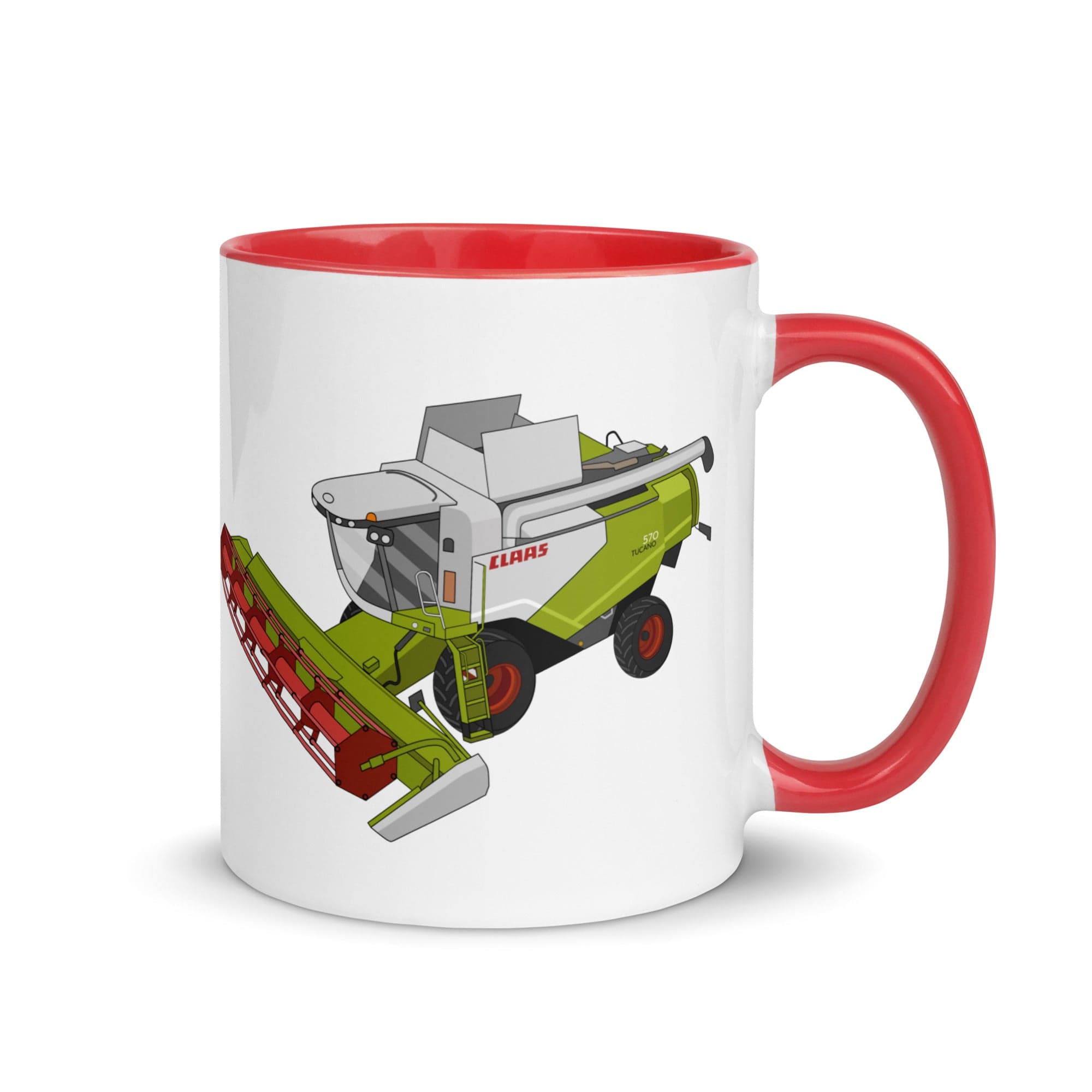 The Tractors Mugs Store Red Class Tucano 570 Mug with Color Inside Quality Farmers Merch