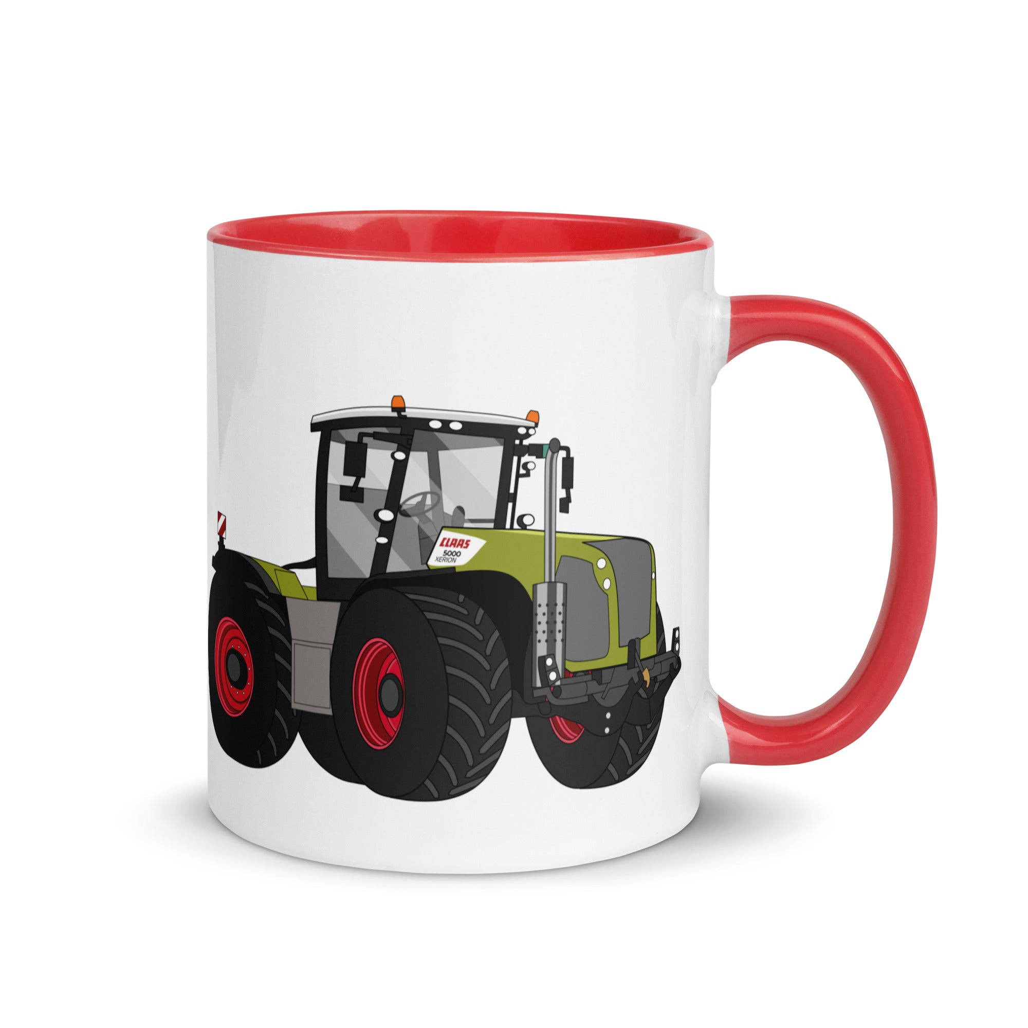 The Tractors Mugs Store Red Class Xerion 5000 Tractor VC Mug with Color Inside Quality Farmers Merch