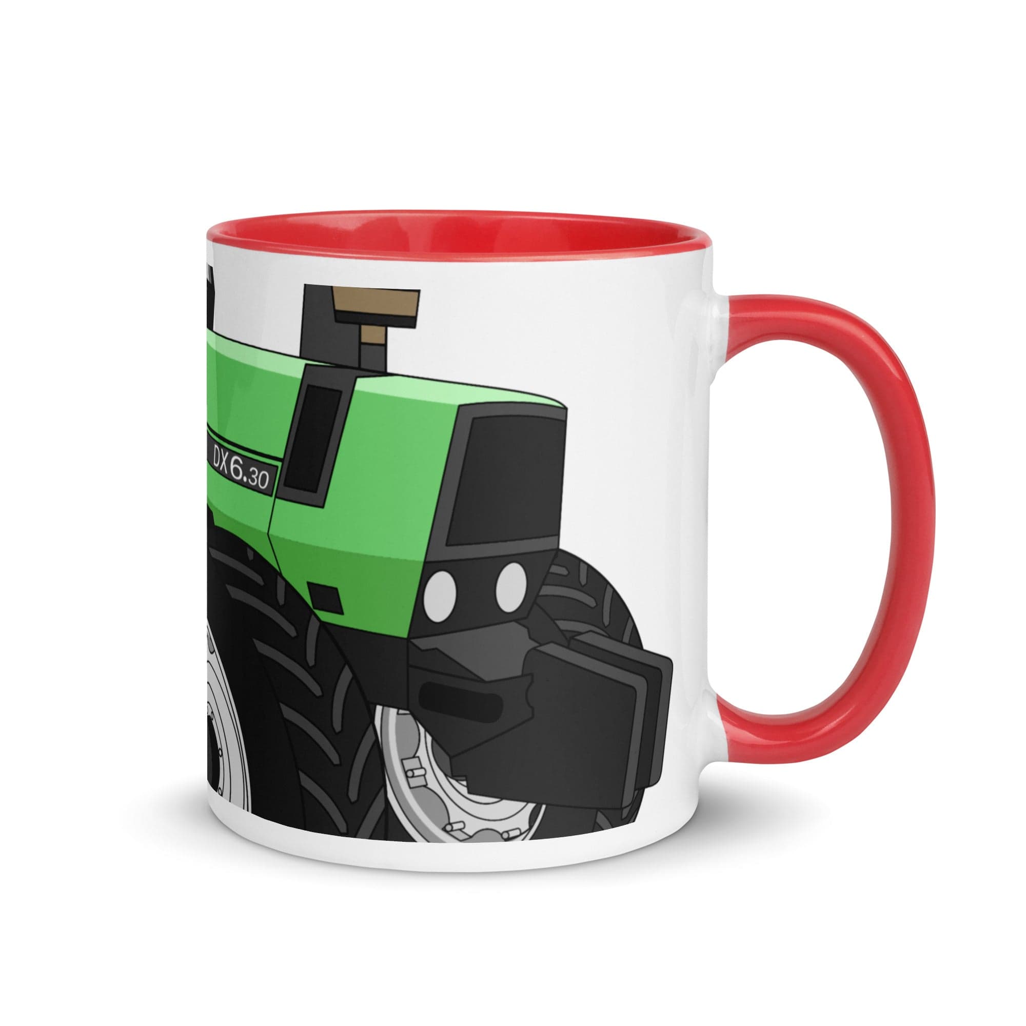 The Tractors Mugs Store Red Deutz Fahr DX 6.30 2.0 Mug with Color Inside Quality Farmers Merch