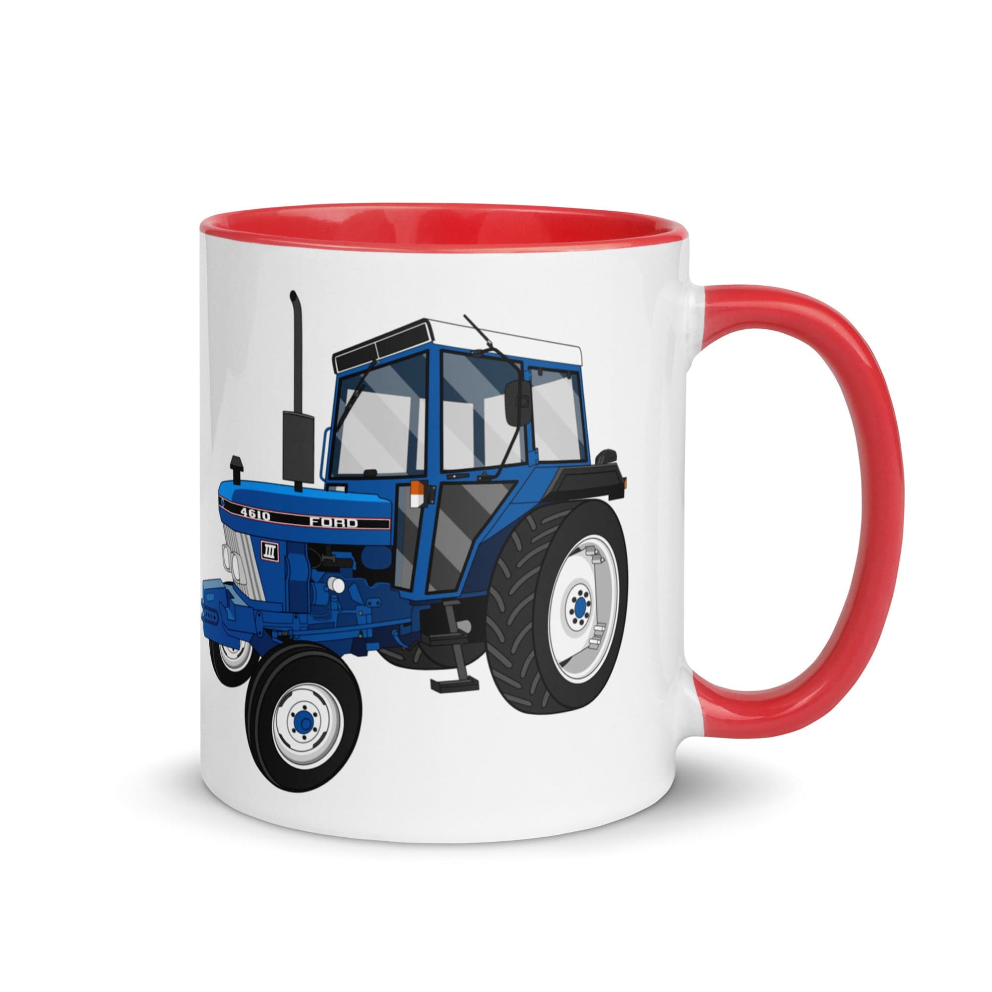 The Tractors Mugs Store Red Ford 4610 2WD Mug with Color Inside Quality Farmers Merch