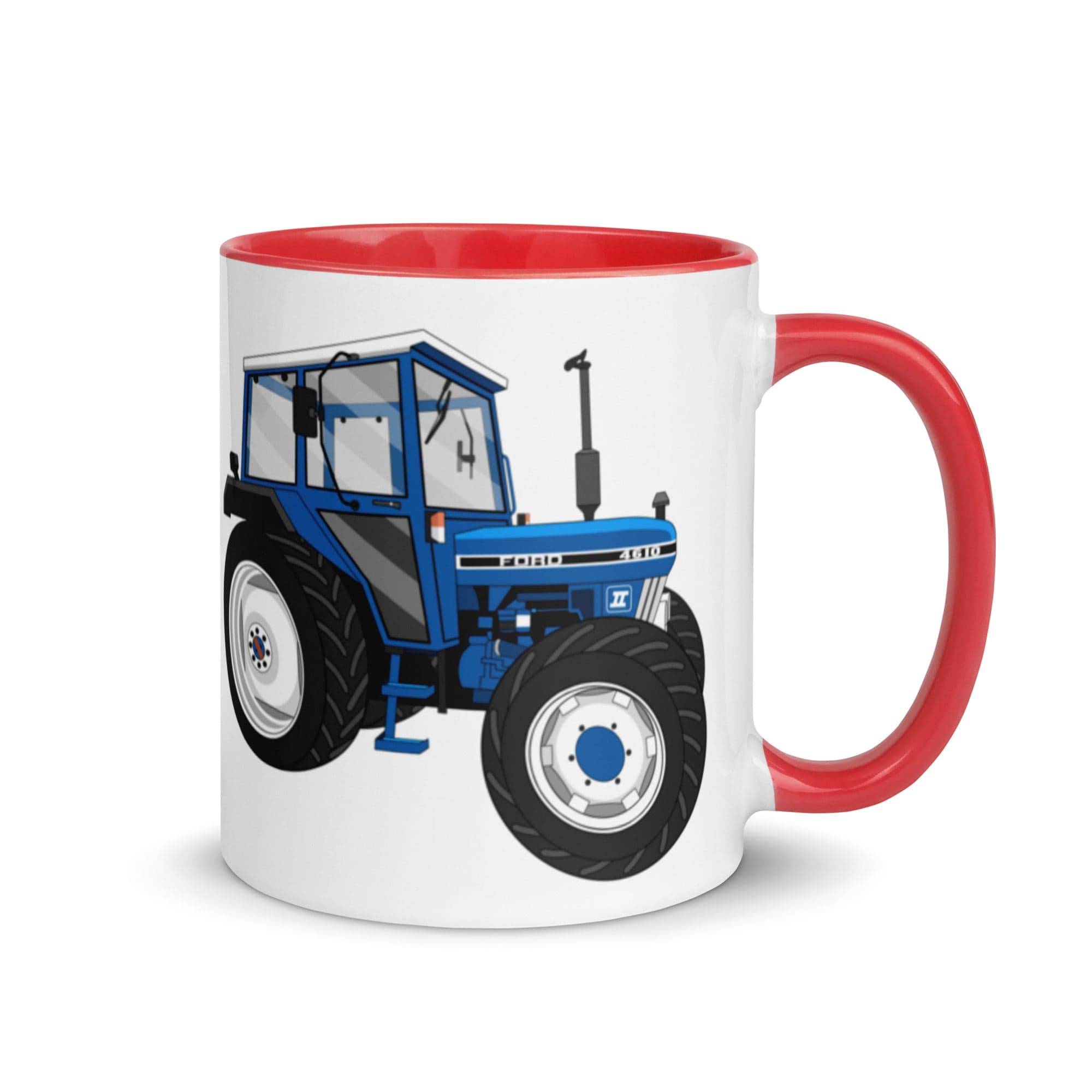 The Tractors Mugs Store Red Ford 4610 4WD Mug with Color Inside Quality Farmers Merch