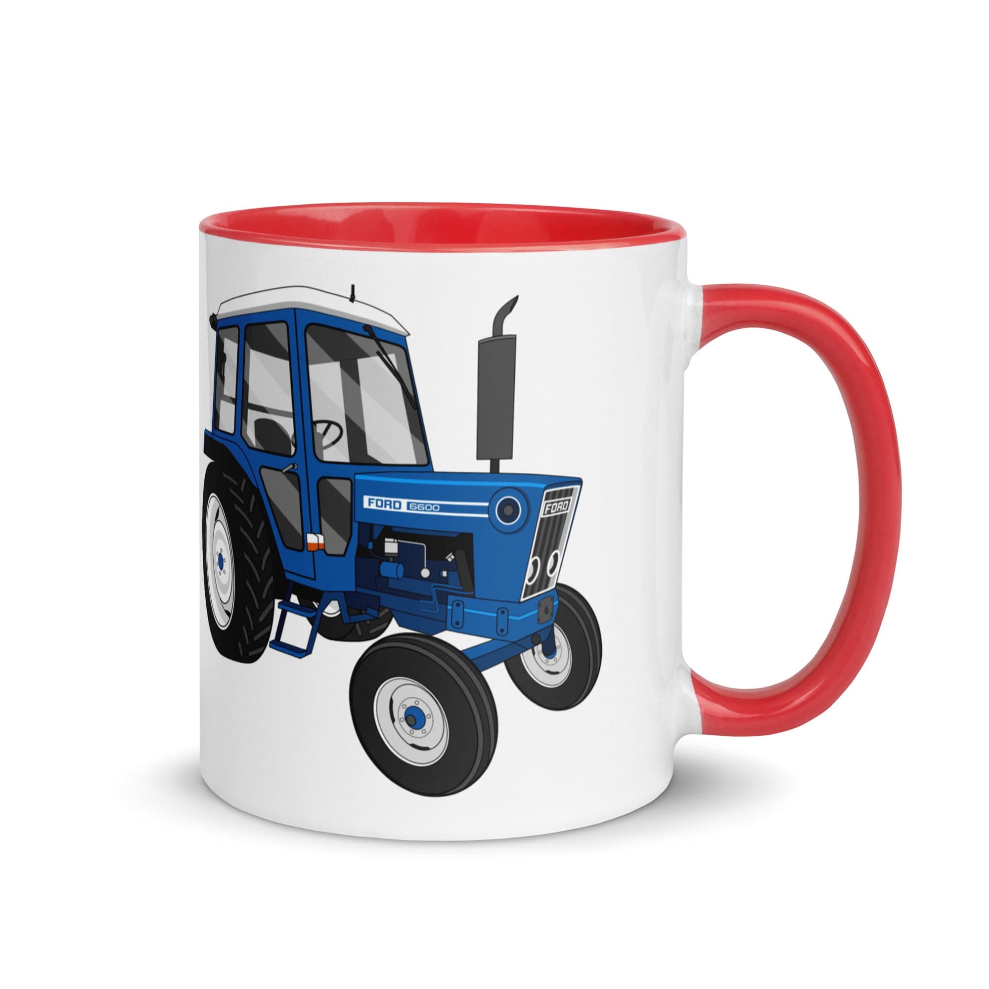 The Tractors Mugs Store Red Ford 6600 Mug with Color Inside Quality Farmers Merch