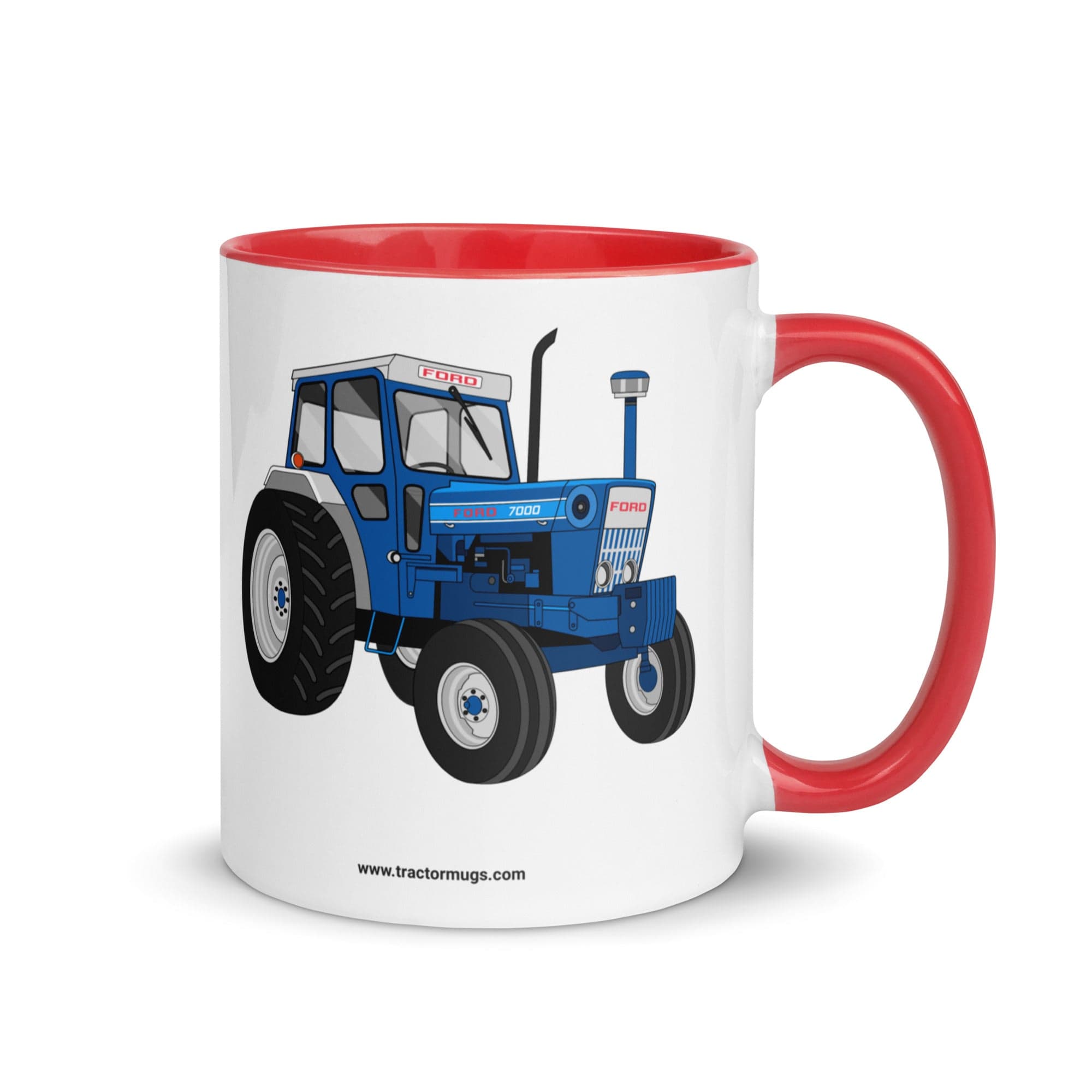 The Tractors Mugs Store Red Ford 7000 | Mug with Color Inside Quality Farmers Merch