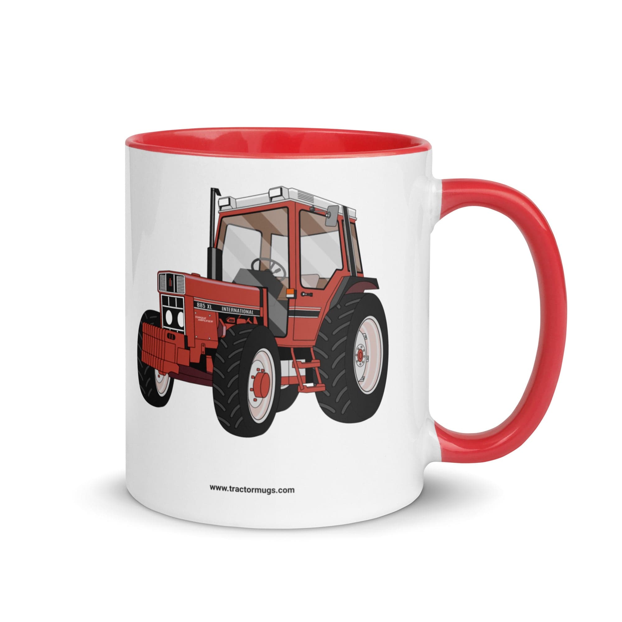 The Tractors Mugs Store Red International 885 XL 4WD | Mug with Color Inside Quality Farmers Merch