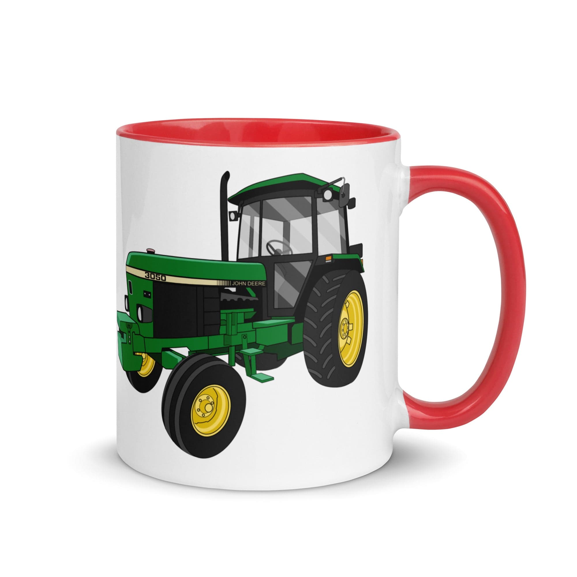 The Tractors Mugs Store Red John Deere 3050 2WD Mug with Color Inside Quality Farmers Merch