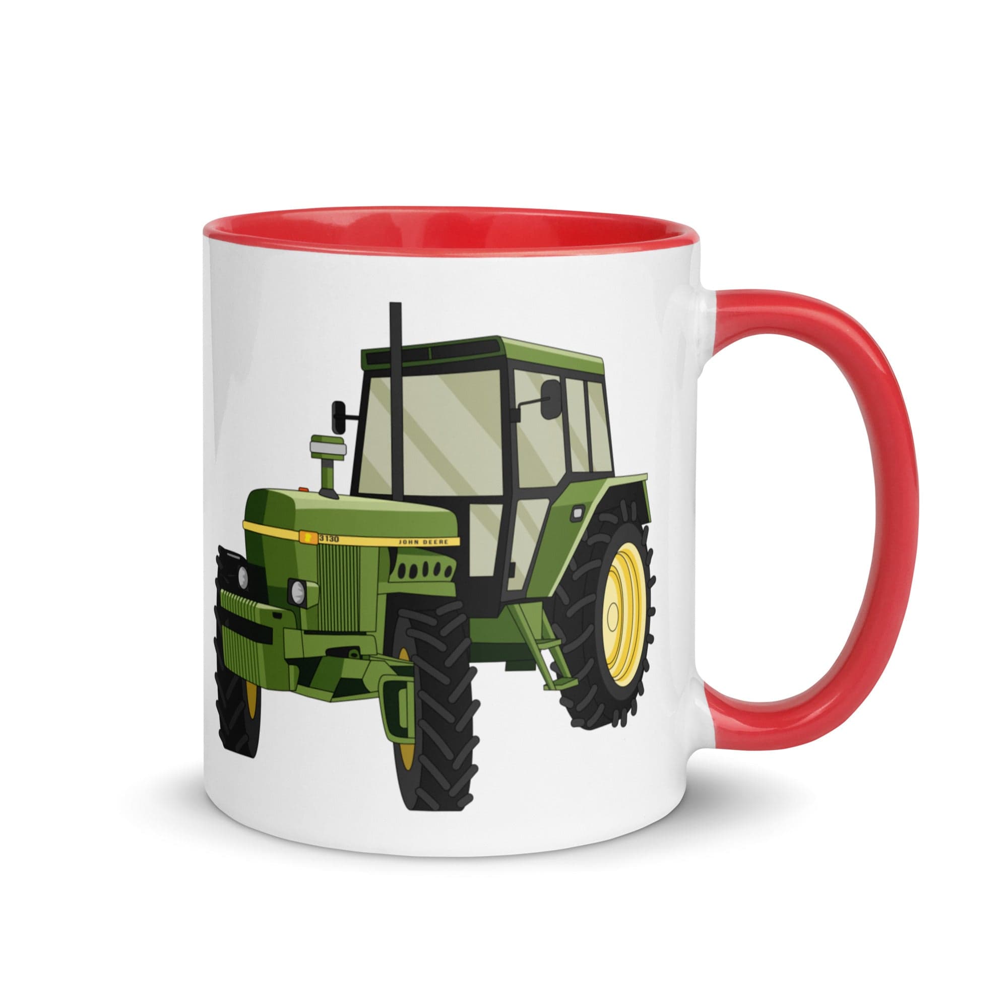 The Tractors Mugs Store Red John Deere 3130 Mug with Color Inside Quality Farmers Merch
