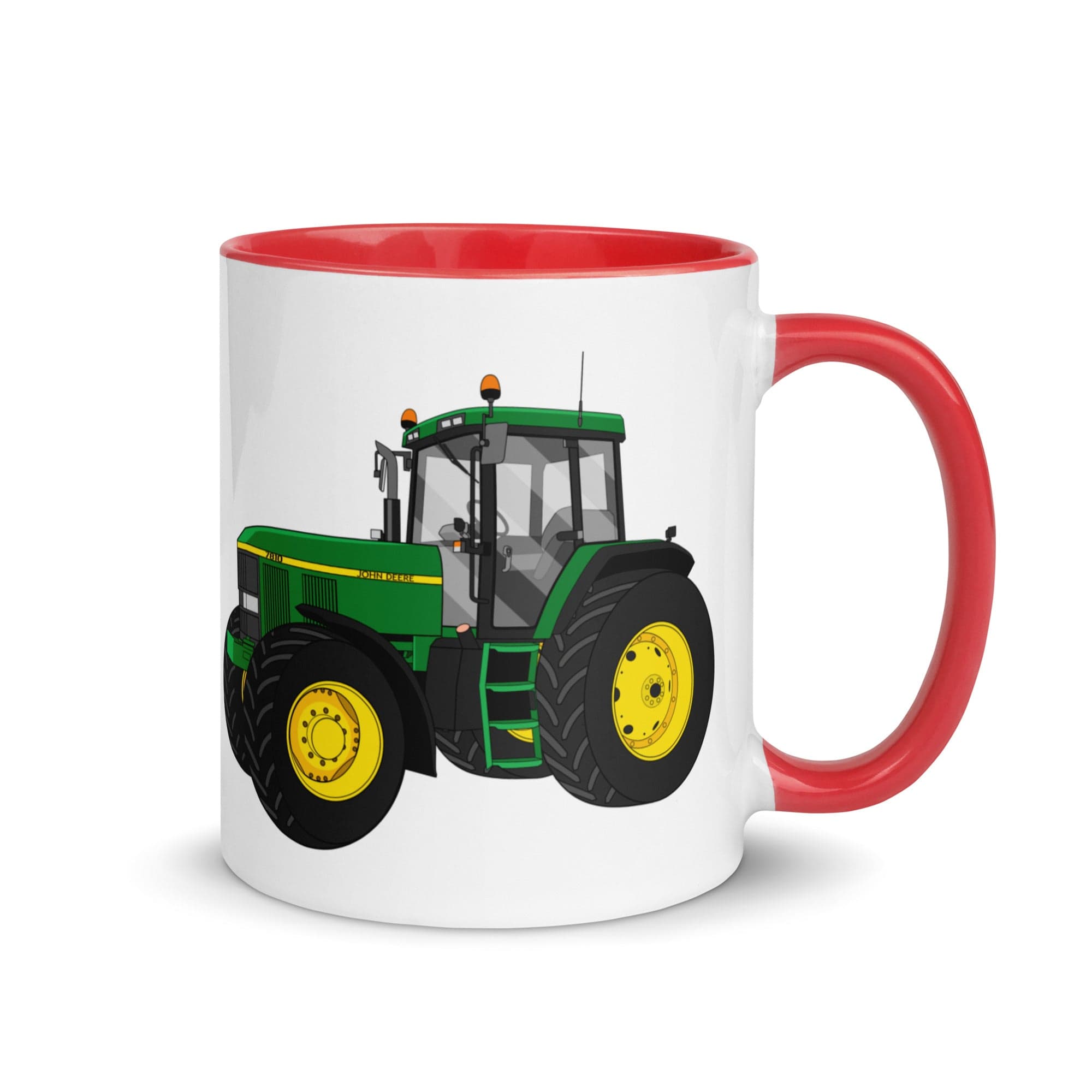 The Tractors Mugs Store Red John Deere 7810 Mug with Color Inside Quality Farmers Merch