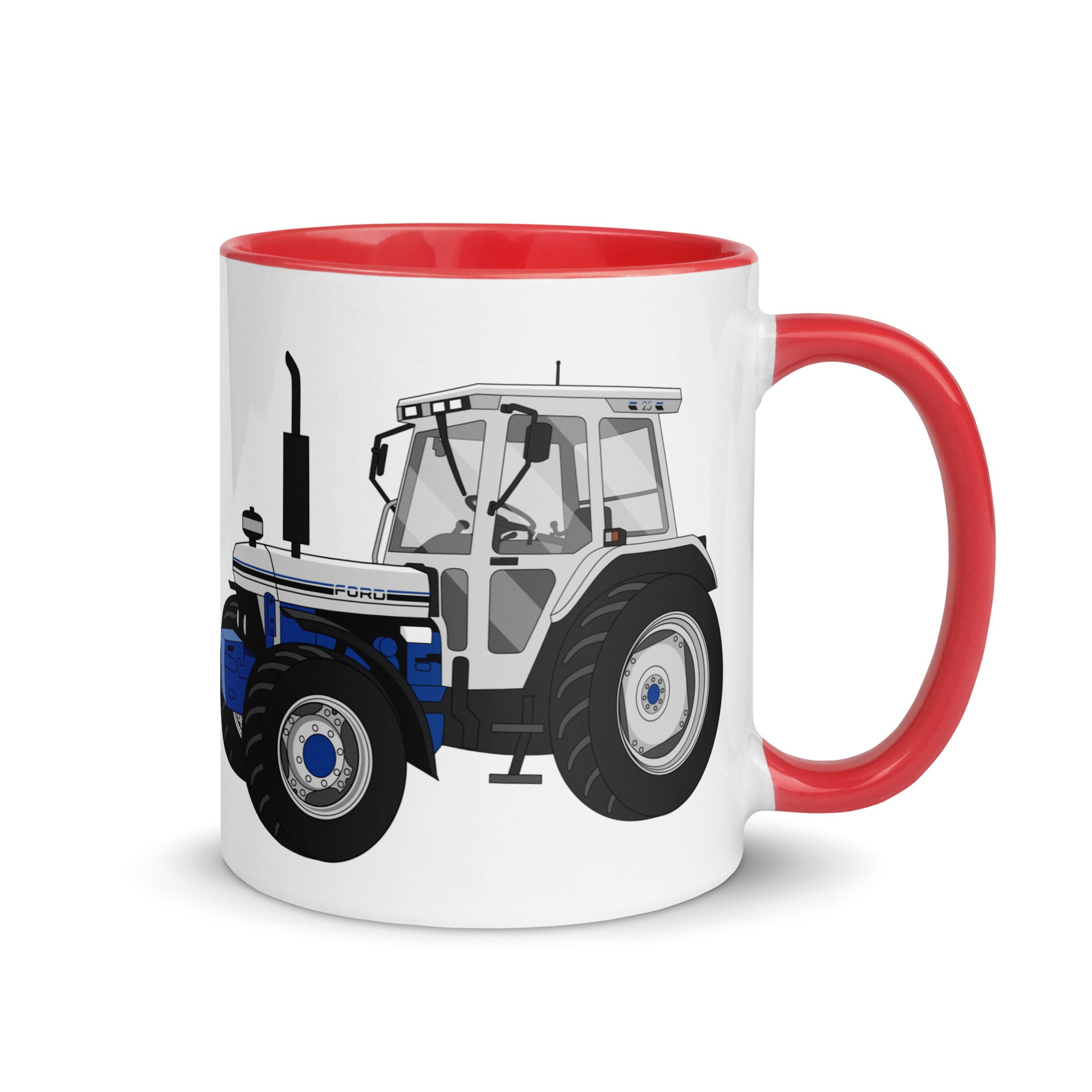The Tractors Mugs Store Red Ford 7810 Jubilee Edition SilverTractor Mug with Color Inside Quality Farmers Merch