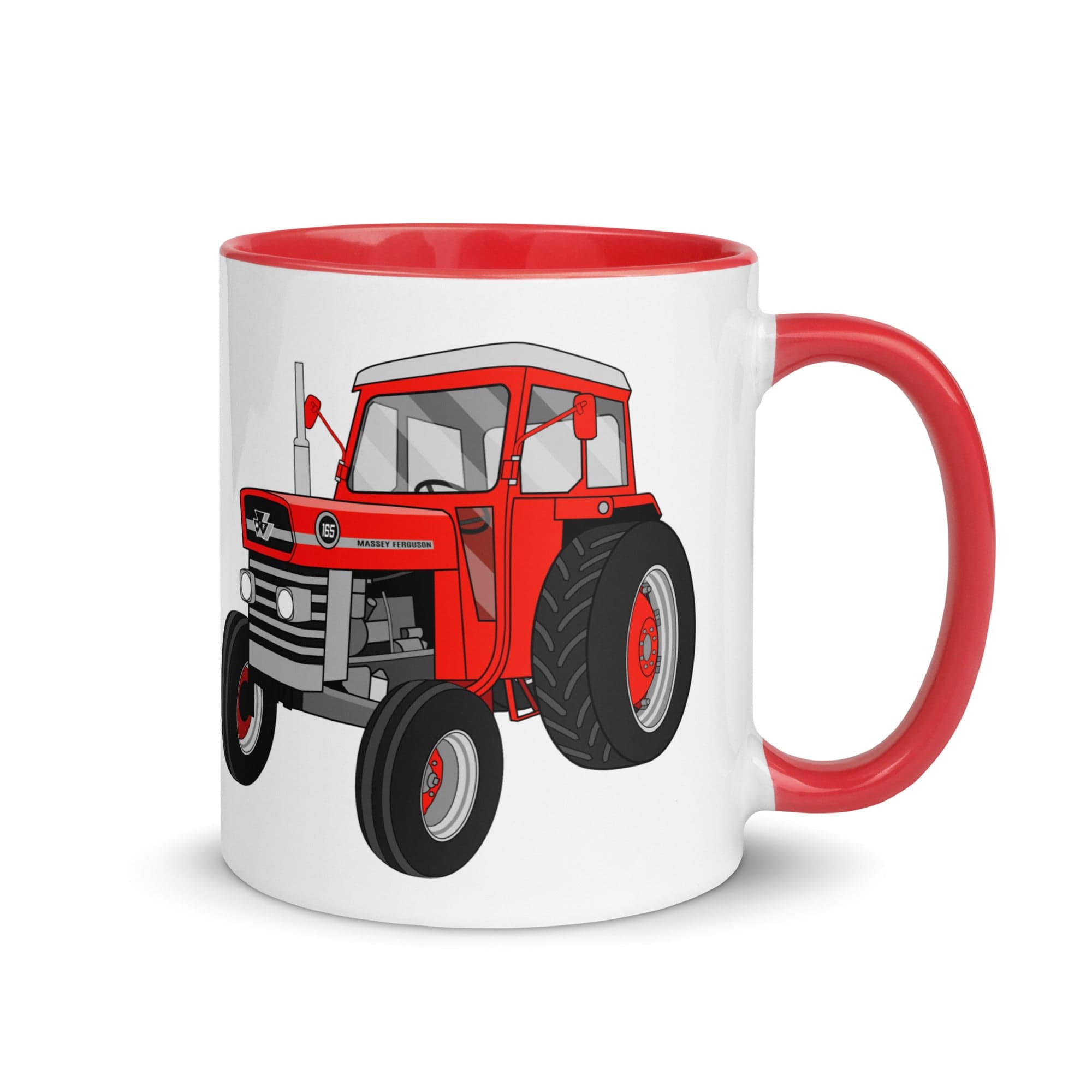 The Tractors Mugs Store Red Massey Ferguson 165 Mug with Color Inside Quality Farmers Merch