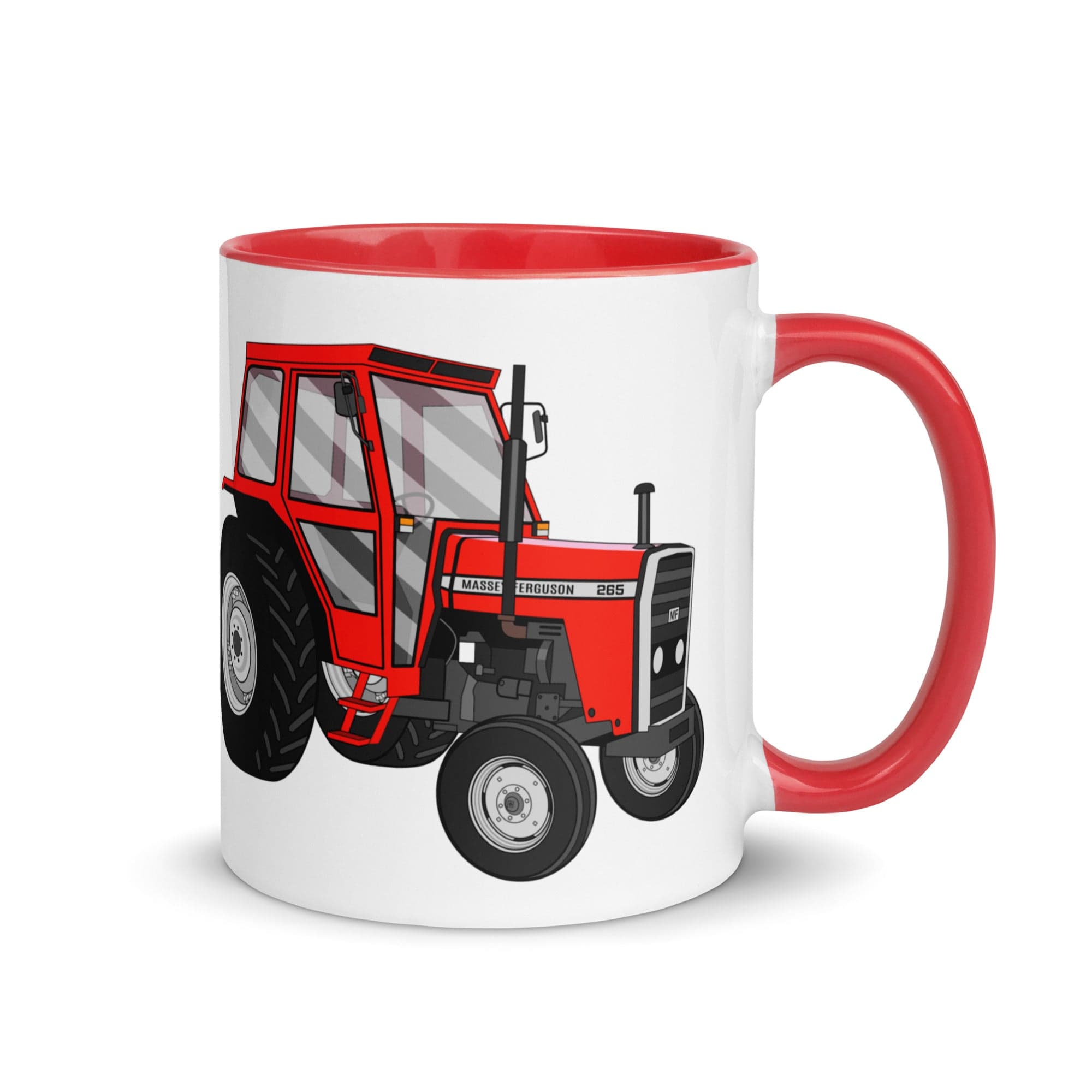 The Tractors Mugs Store Red Massey Ferguson 265 Mug with Color Inside Quality Farmers Merch