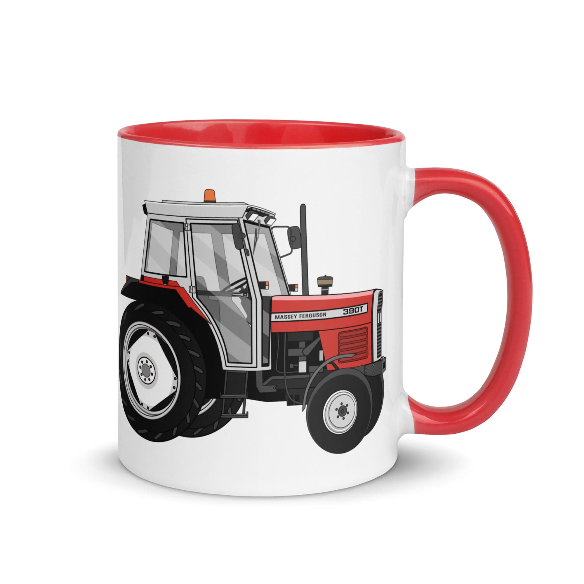 The Tractors Mugs Store Red Massey Ferguson 390T Mug with Color Inside Quality Farmers Merch