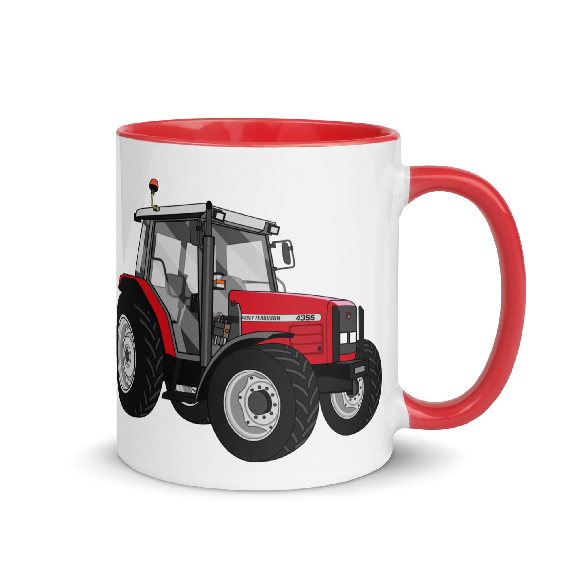 The Tractors Mugs Store Red Massey Ferguson 4355 Mug with Color Inside Quality Farmers Merch