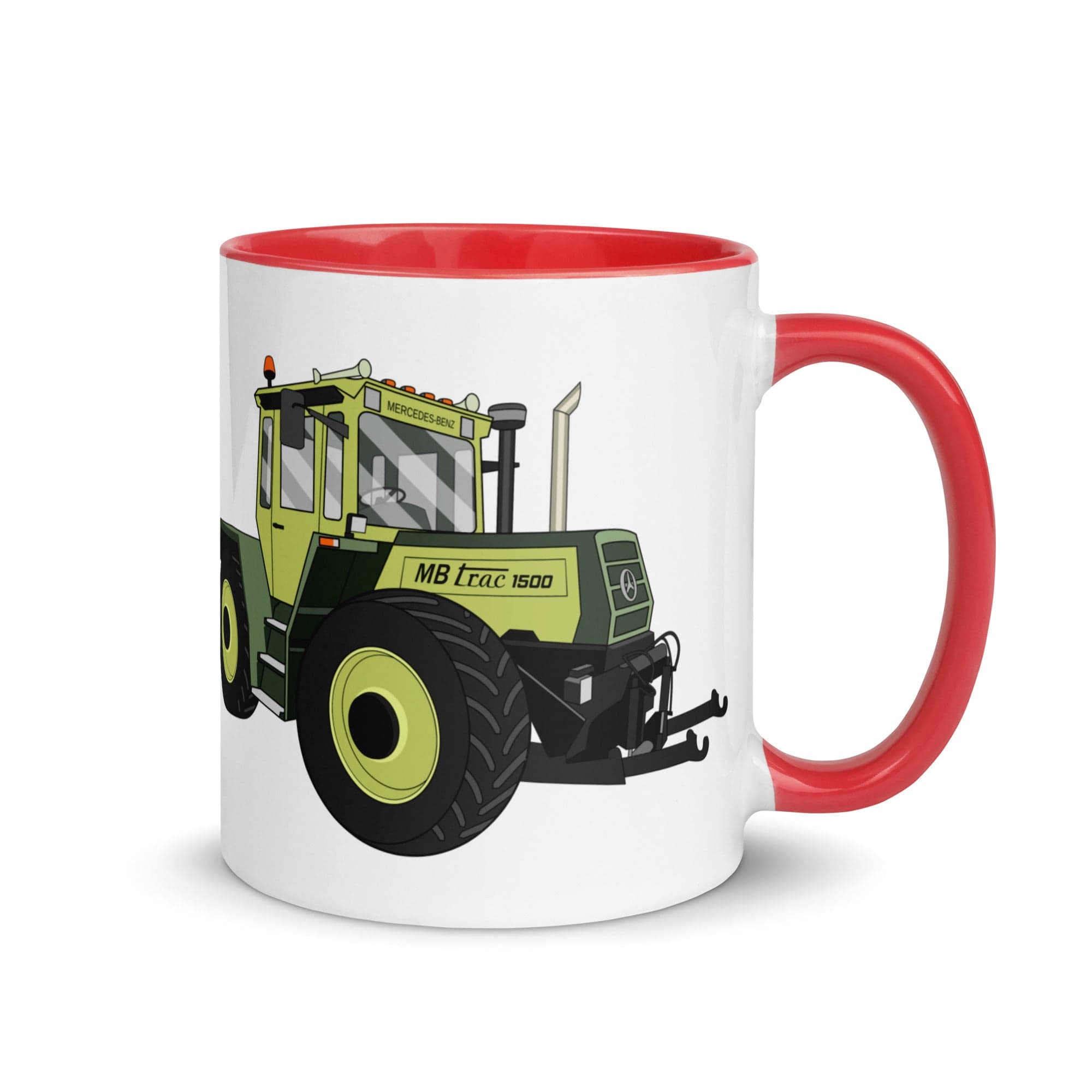 The Tractors Mugs Store Red MB Trac 1500 Mug with Color Inside Quality Farmers Merch
