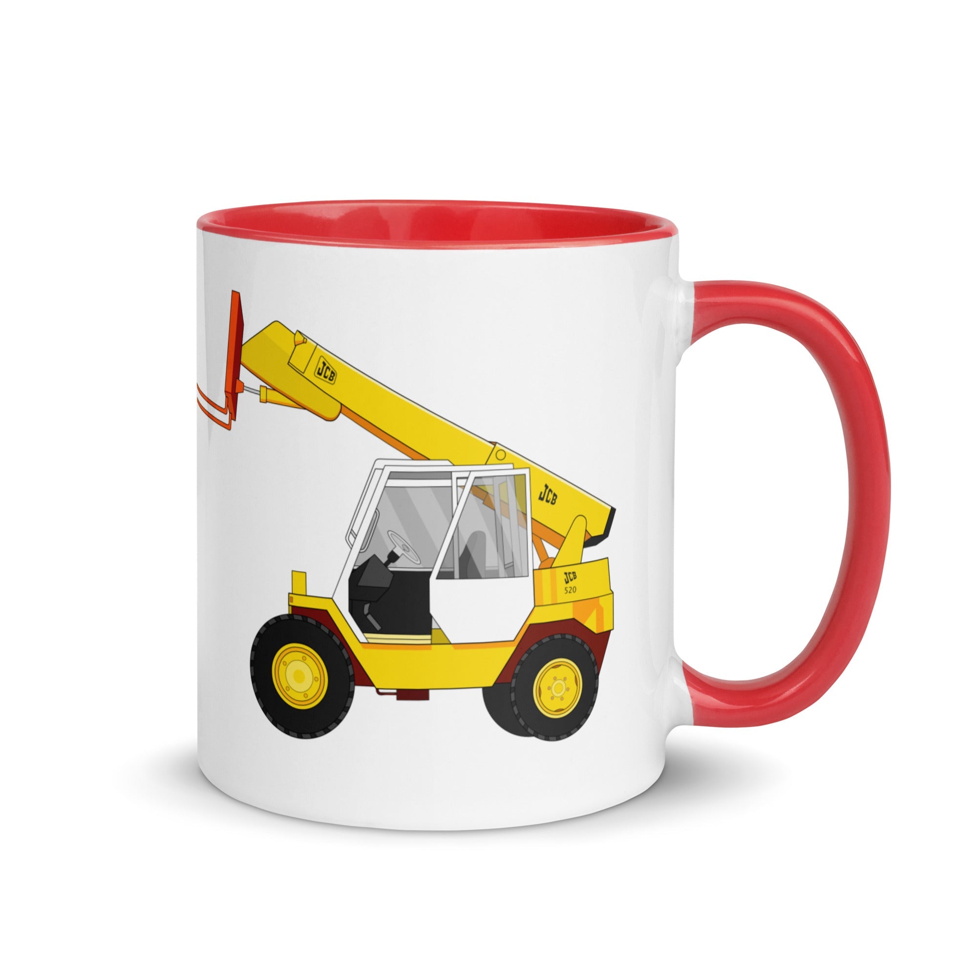 The Tractors Mugs Store Red Mug with Color Inside Quality Farmers Merch