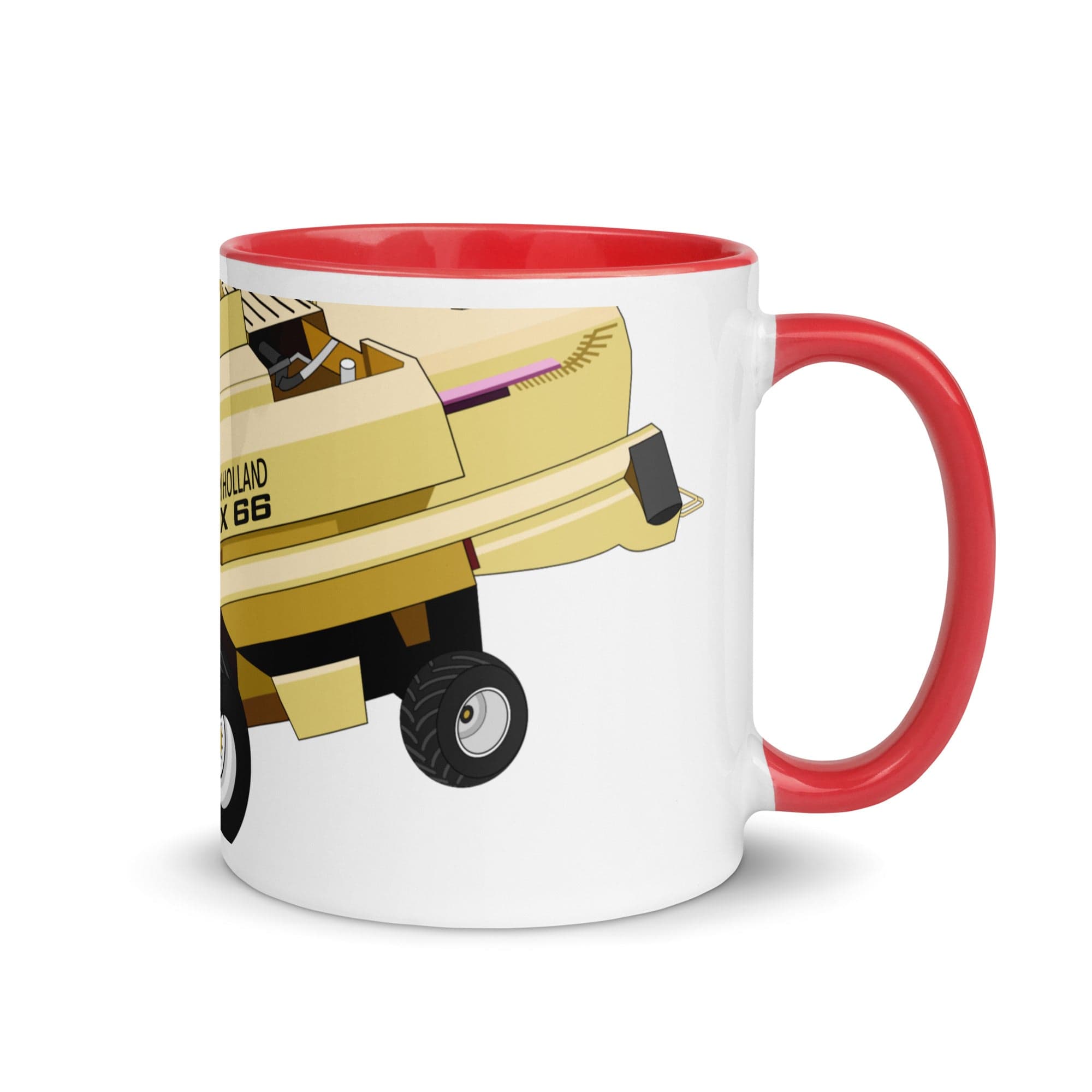 The Tractors Mugs Store Red New Holland TX 66 Combine Harvester 2.0 Mug with Color Inside Quality Farmers Merch
