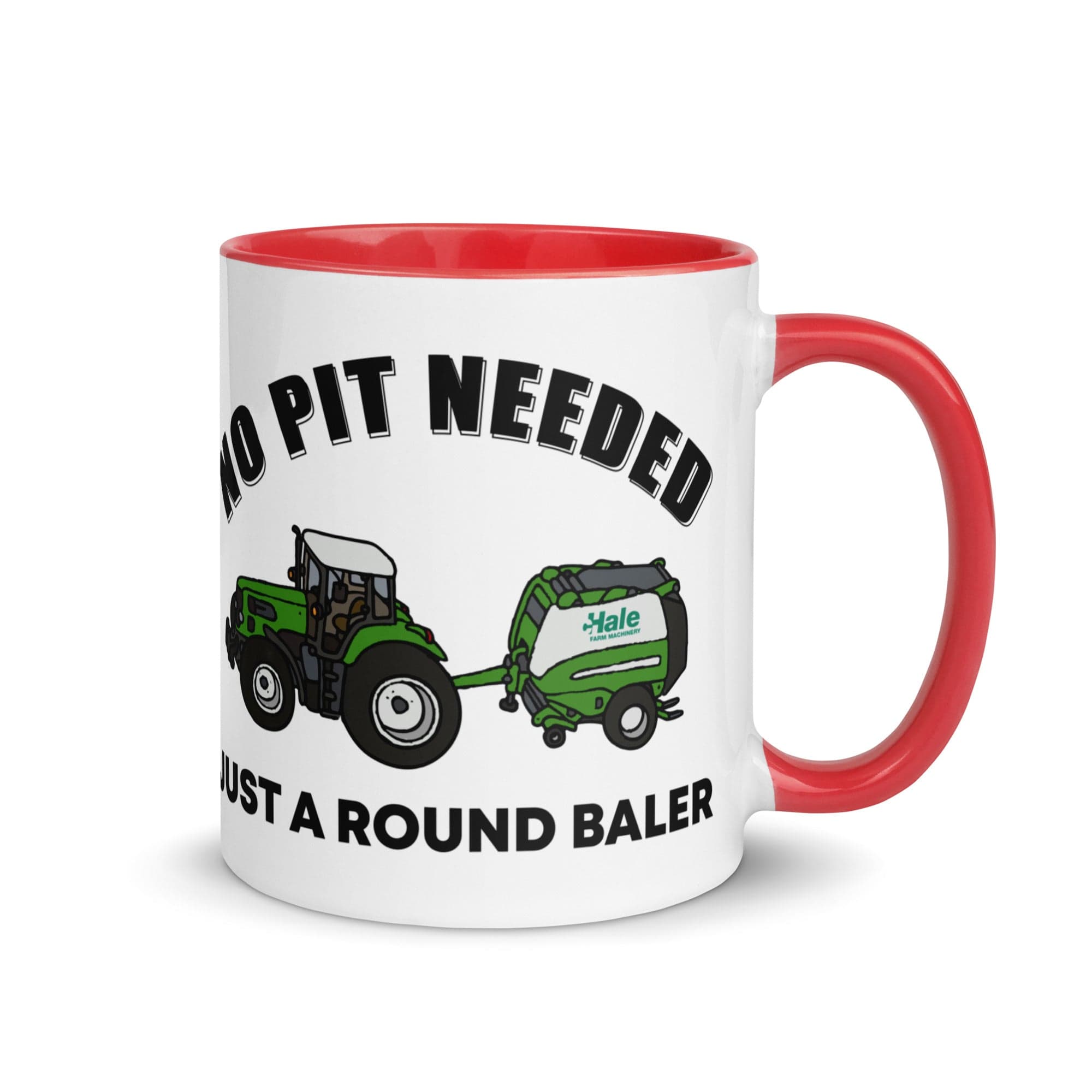The Tractors Mugs Store Red No Pit Needed Mug with Color Inside Quality Farmers Merch