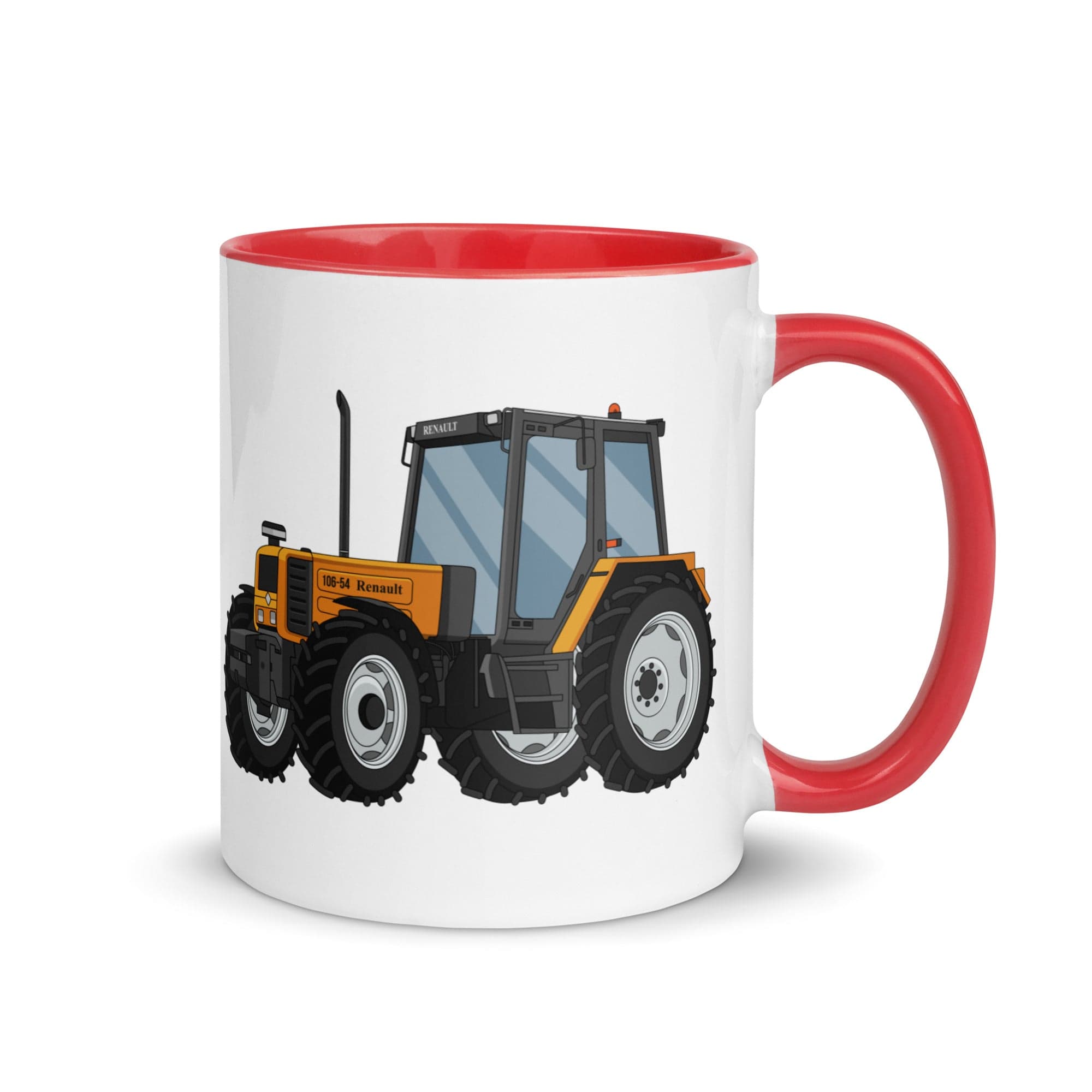 The Tractors Mugs Store Red Renault 106 54 Mug with Color Inside Quality Farmers Merch