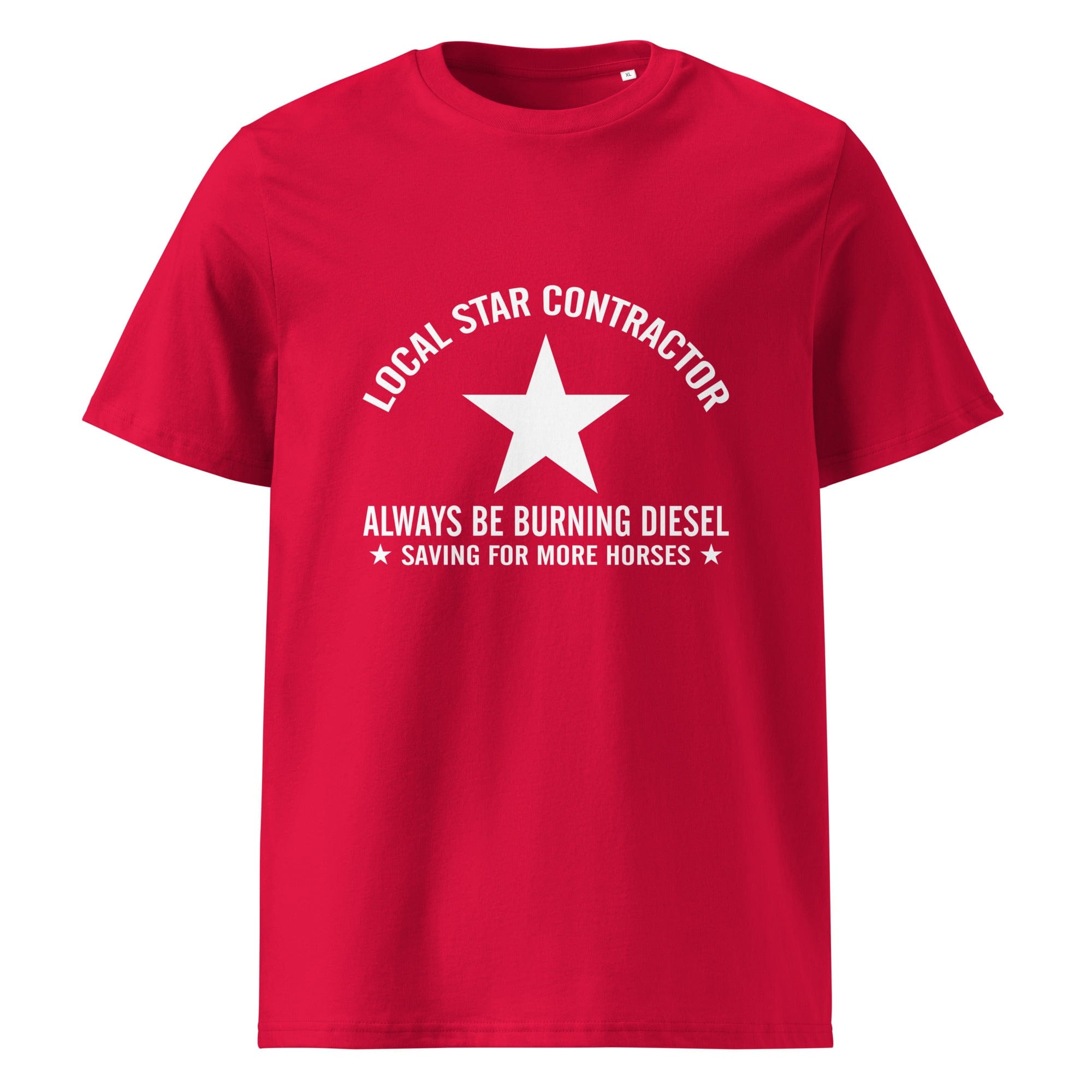 The Tractors Mugs Store Red / S Star Contractor Unisex organic cotton t-shirt Quality Farmers Merch