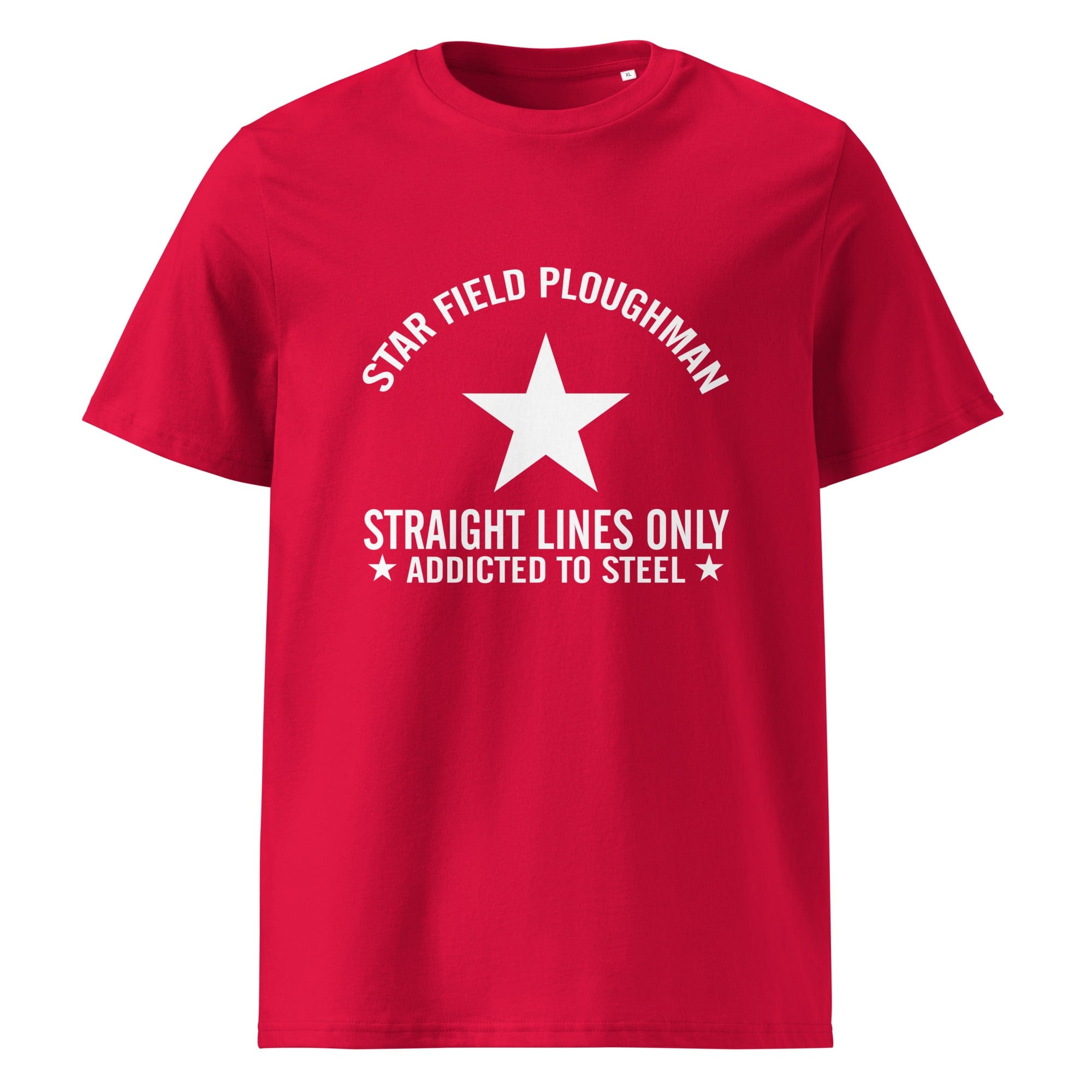 The Tractors Mugs Store Red / S Star Field Ploughman Unisex organic cotton t-shirt Quality Farmers Merch