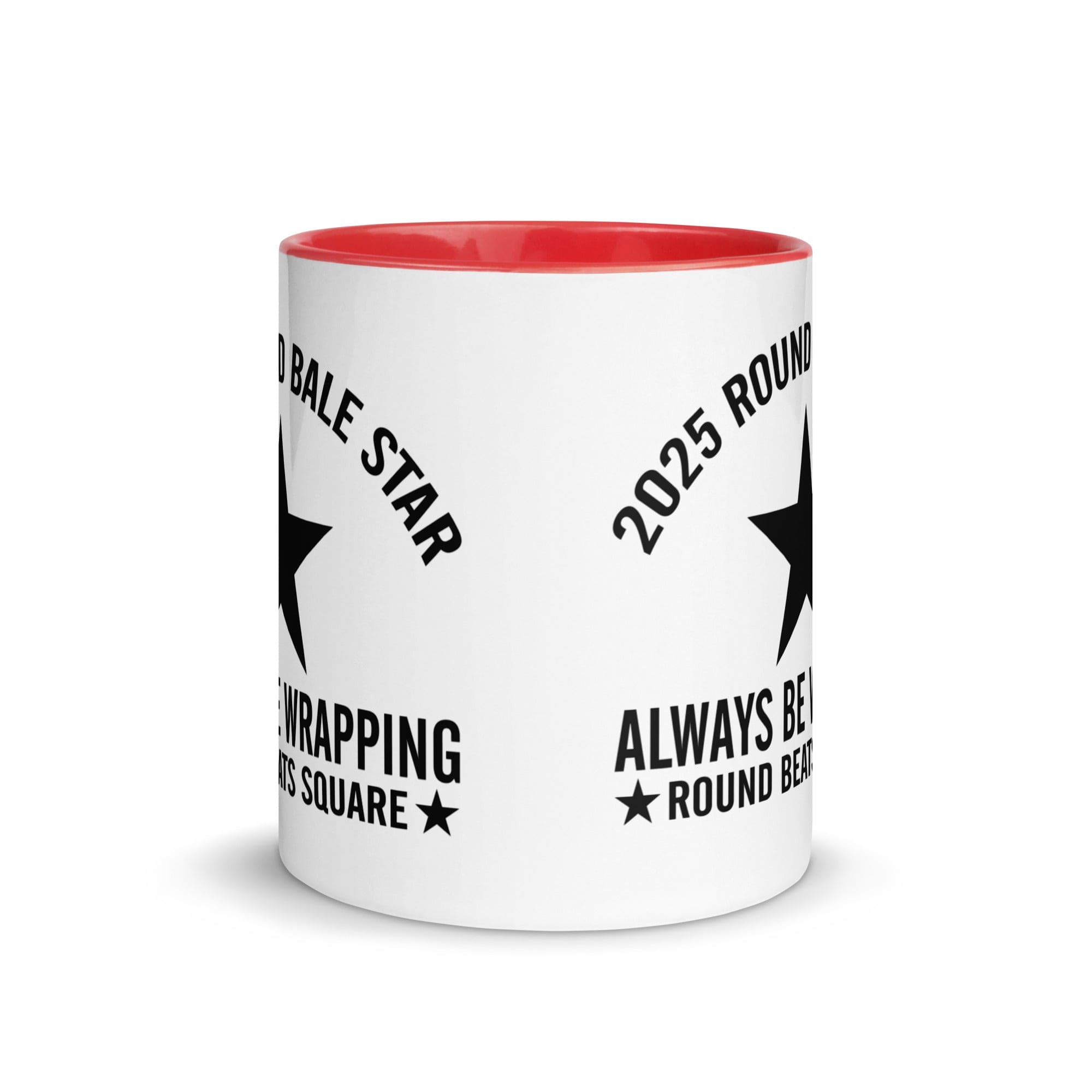 The Tractors Mugs Store Round Bale Star Mug with Color Inside Quality Farmers Merch