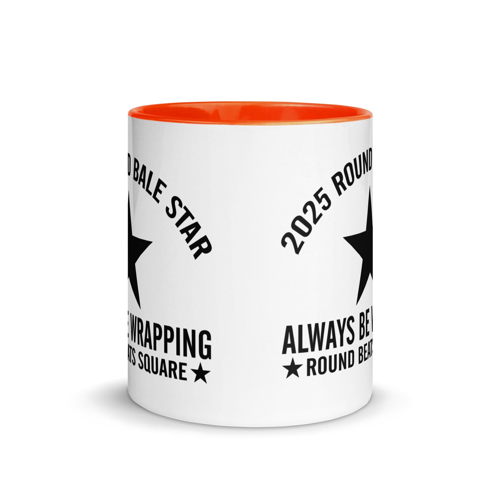 The Tractors Mugs Store Round Bale Star Mug with Color Inside Quality Farmers Merch