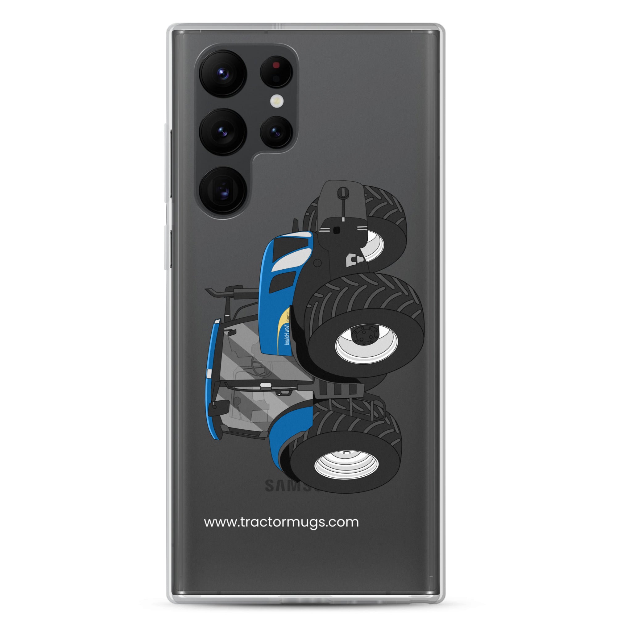 The Tractors Mugs Store Samsung Galaxy S22 Ultra New Holland The 7040 -1 Clear Case for SamsungĀ® Quality Farmers Merch
